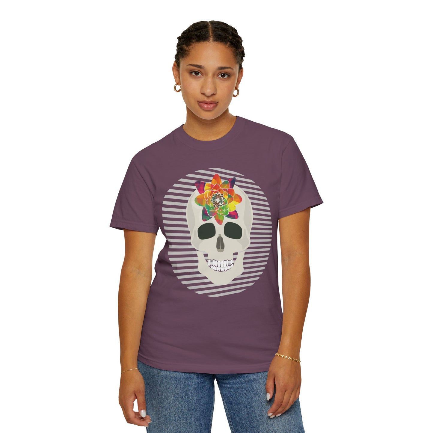 Unisex Cotton Tee Shirt with Skull