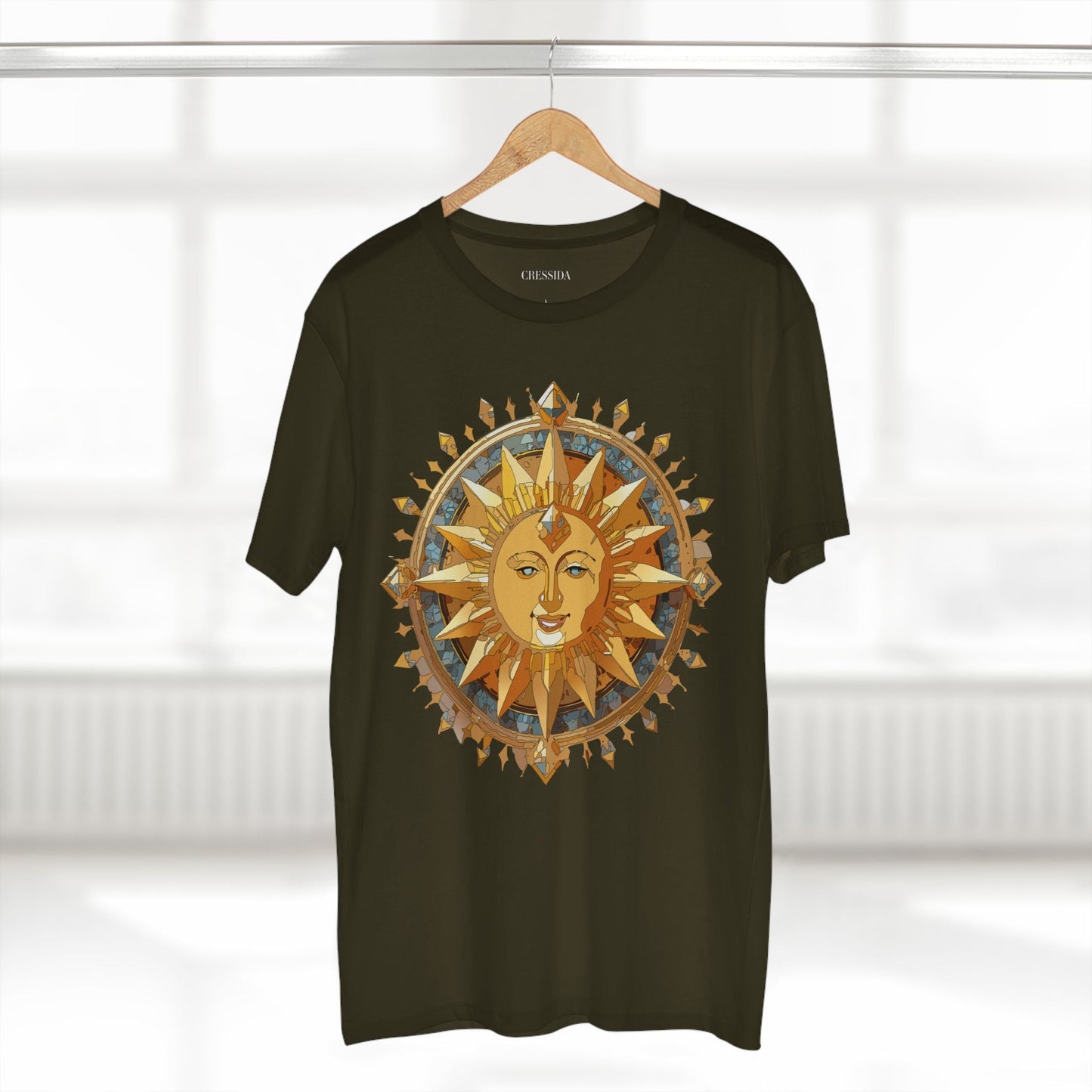 Gold Sun Graphic Unisex 100 Cotton T-Shirt with Golden Art Design 16