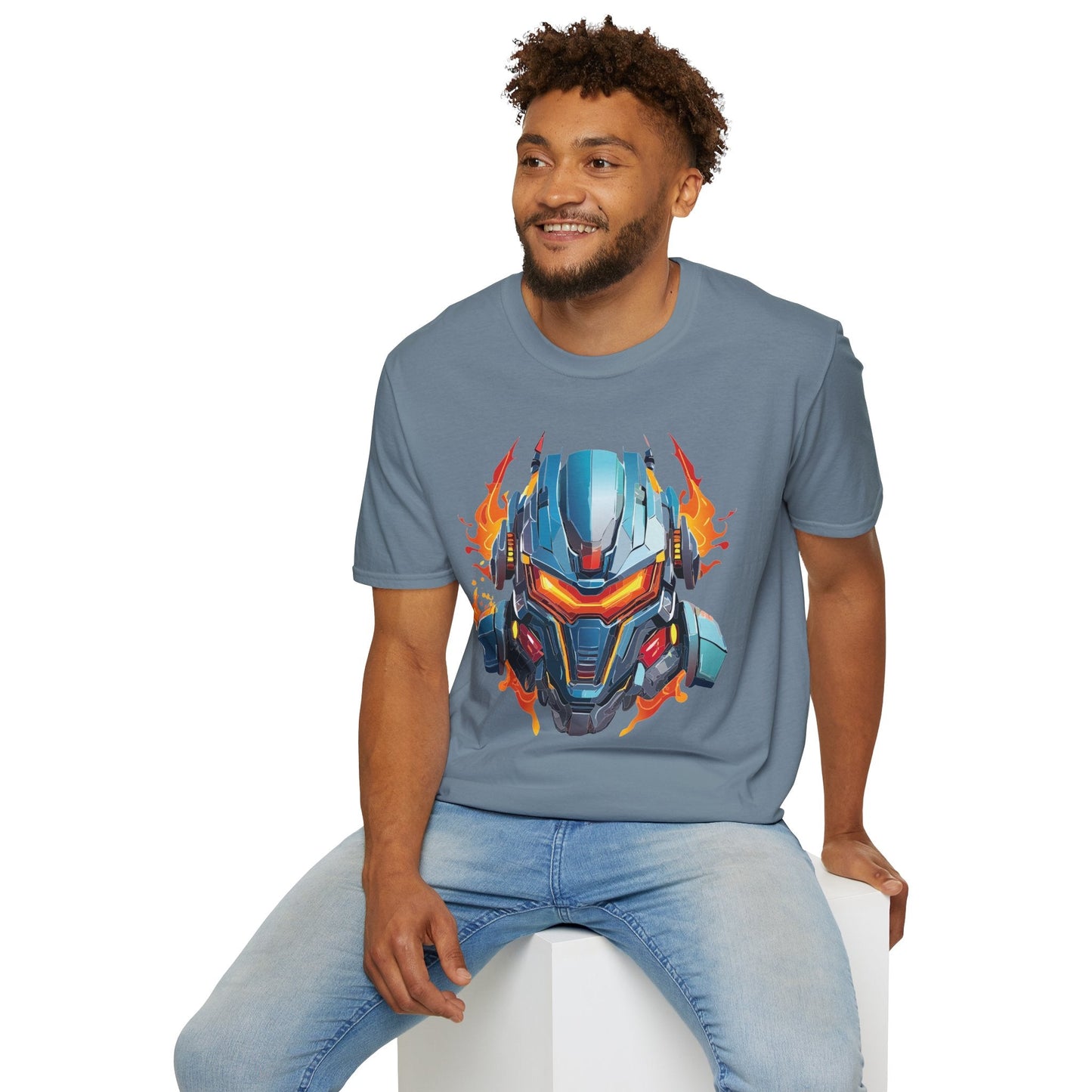 Cyborg Tee Unisex Robot Terminator Shirt Softstyle Gildan 64000 Short Sleeve Art Design