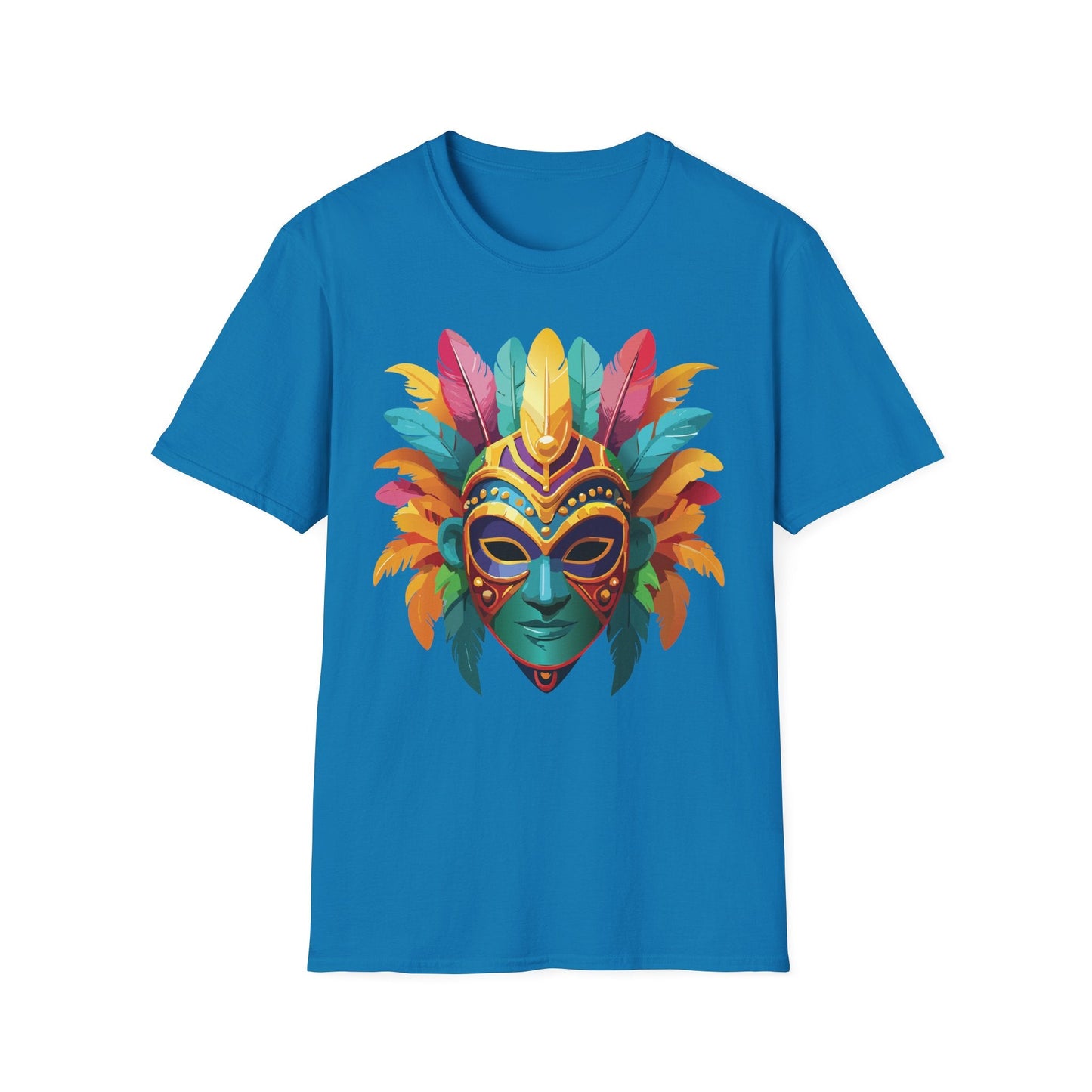 Mask Tee Shirt Unisex Masquerade Design Gildan Softstyle 64000 100 Percent Ring Spun Cotton Tee