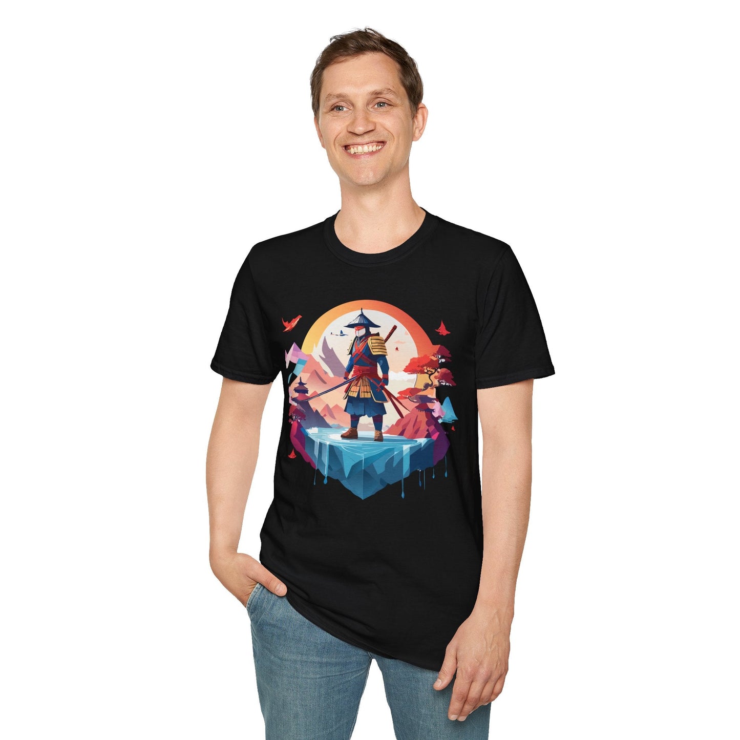 Samurai Shirt Unisex Softstyle Tee 100 Percent Ring Spun Cotton Short Sleeve T Shirt Comfort Fit
