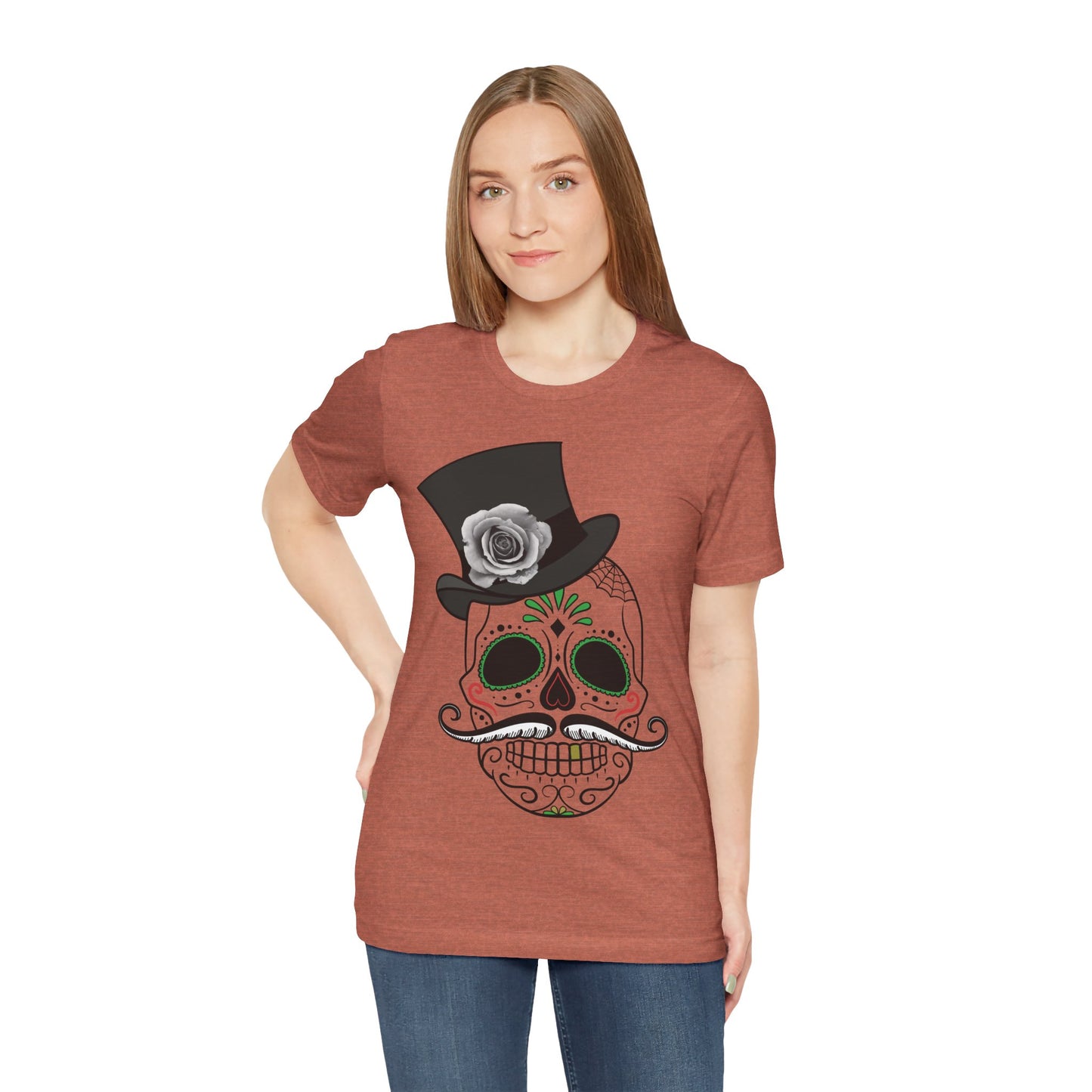 Unisex Cotton Tee Shirt with Skull