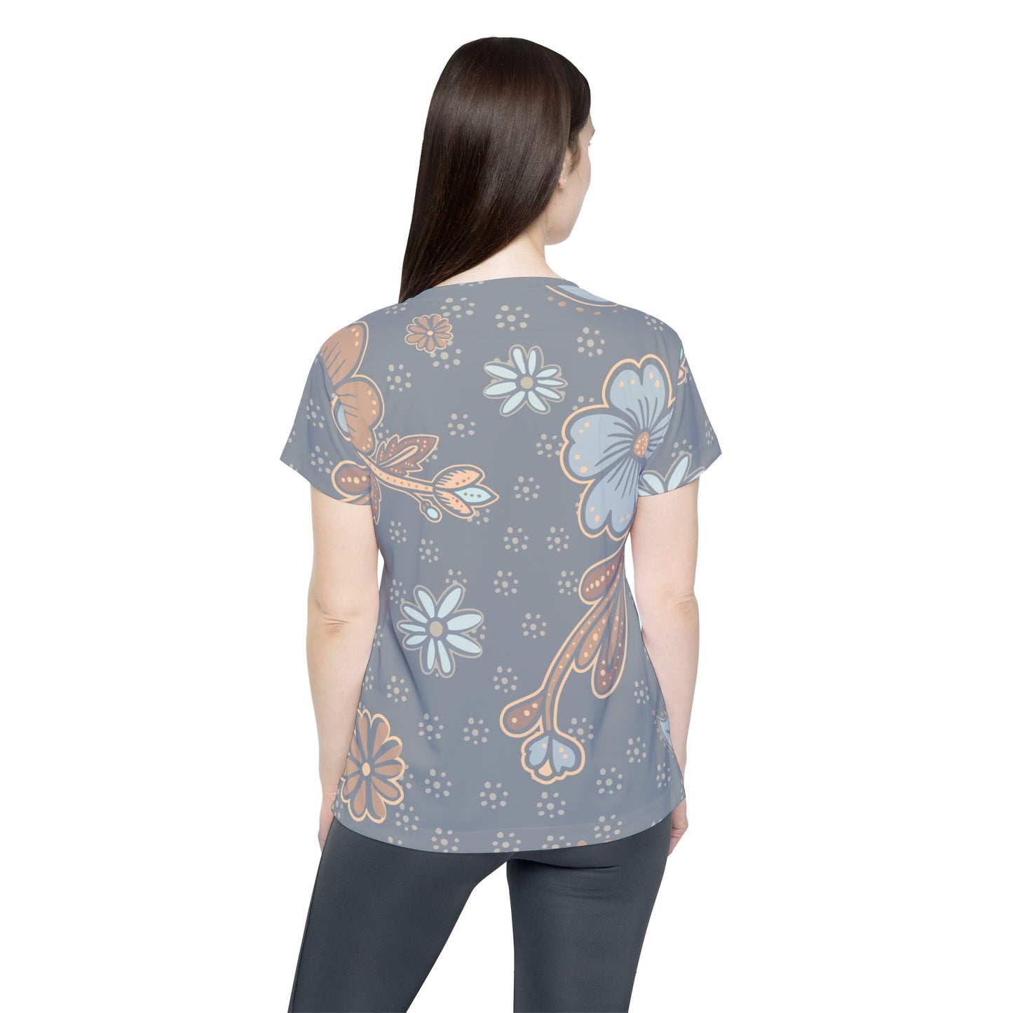 Poly Jersey Tee Shirt with floral prints