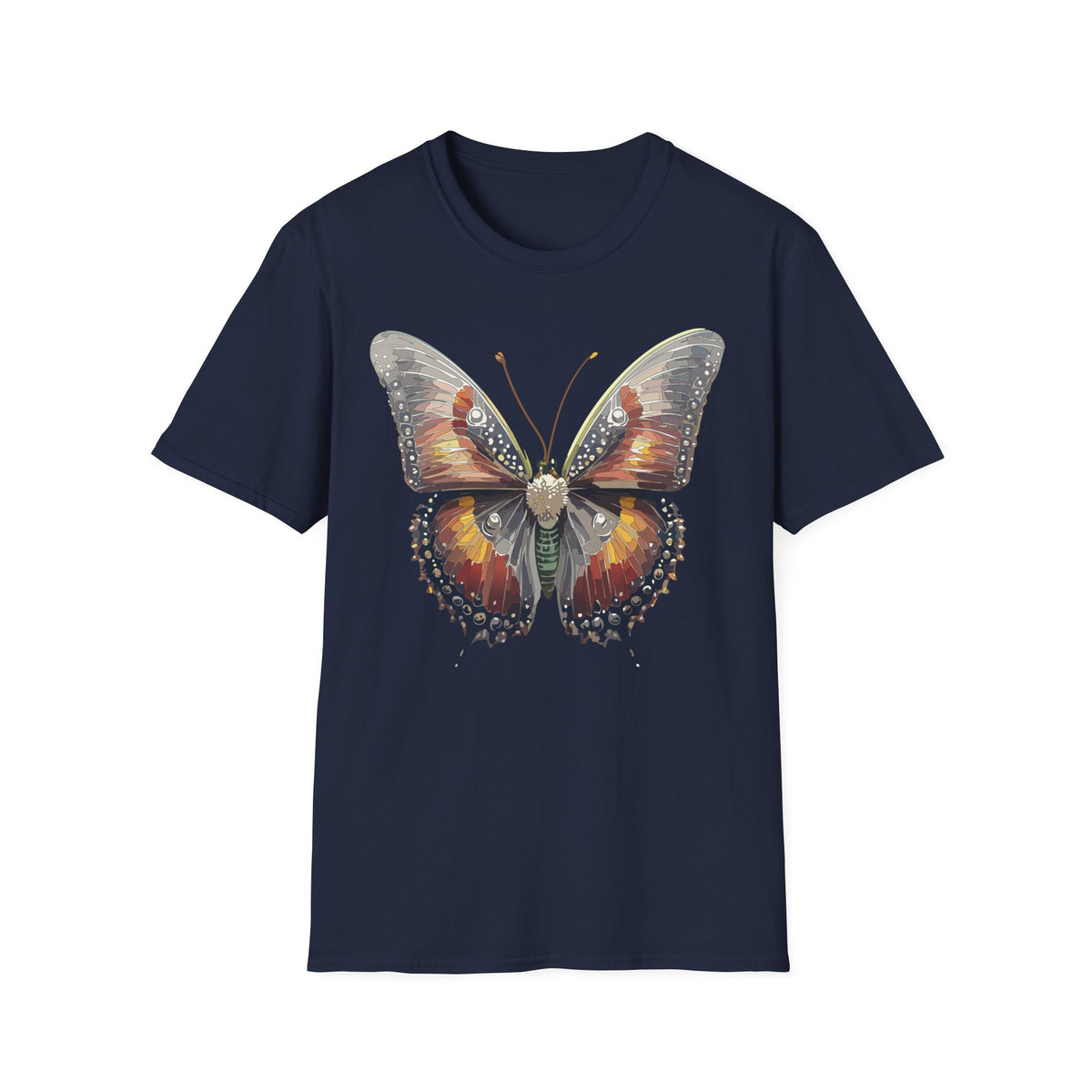 Butterfly Graphic T-Shirt — Vintage Orange Monarch Graphic Tee Unisex 100 Cotton Gildan T-Shirt