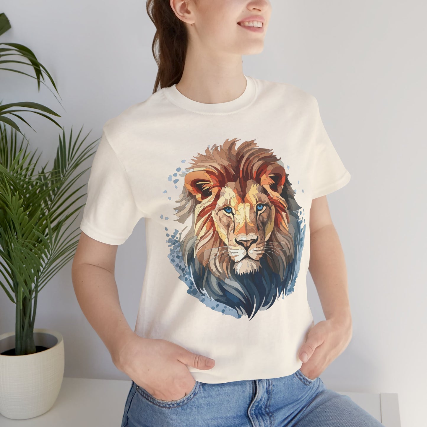 Lion Shirt, Animal Shirt, T-Shirt with Lion, Art Design Tee, Animal Tees, Safari T-Shirt 12