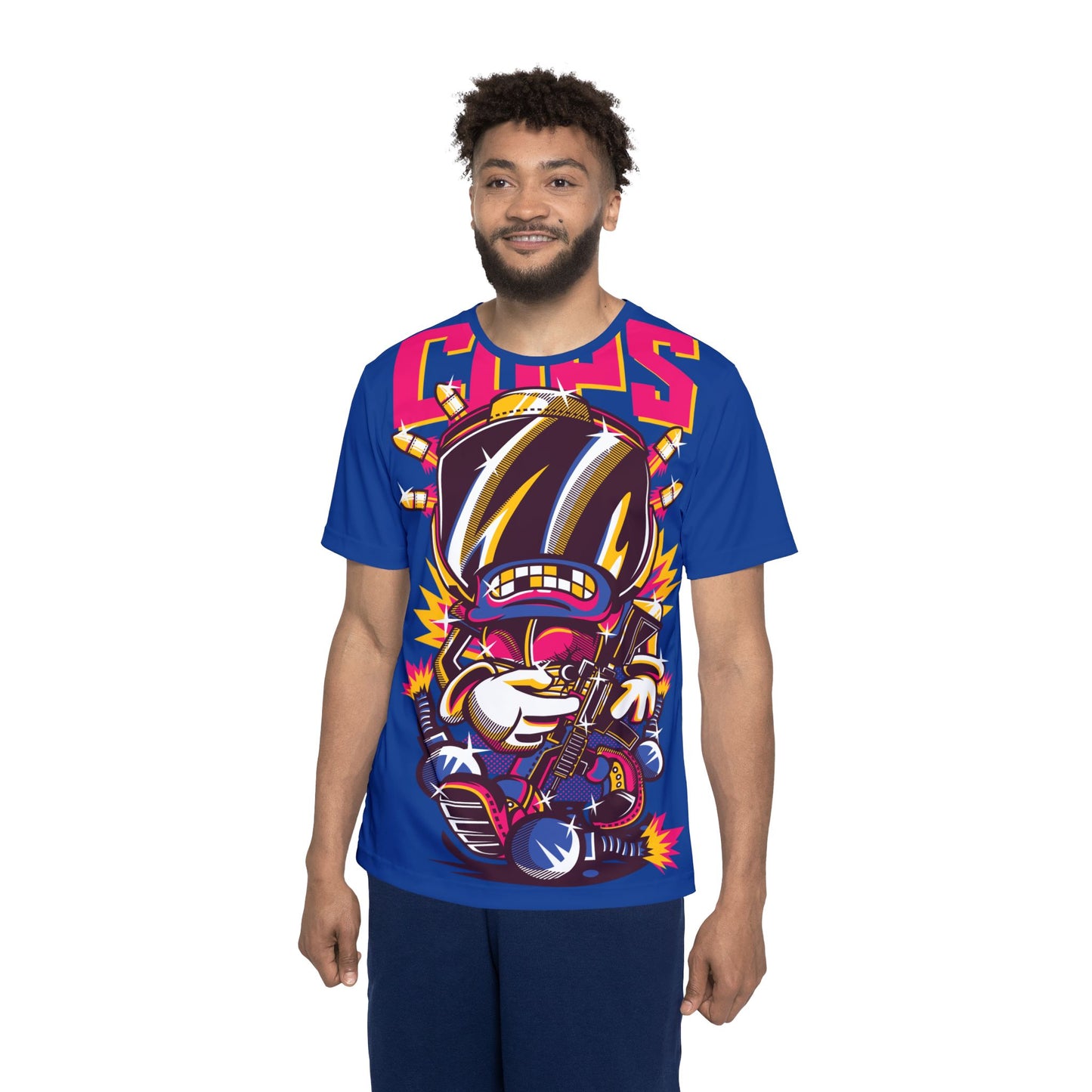 Be8 Fun Graphic T-Shirt, Art Design Poly Shirt, All Over Print Graphic Tee, Funny Print T-Shirt, Funny Cartoon Tee