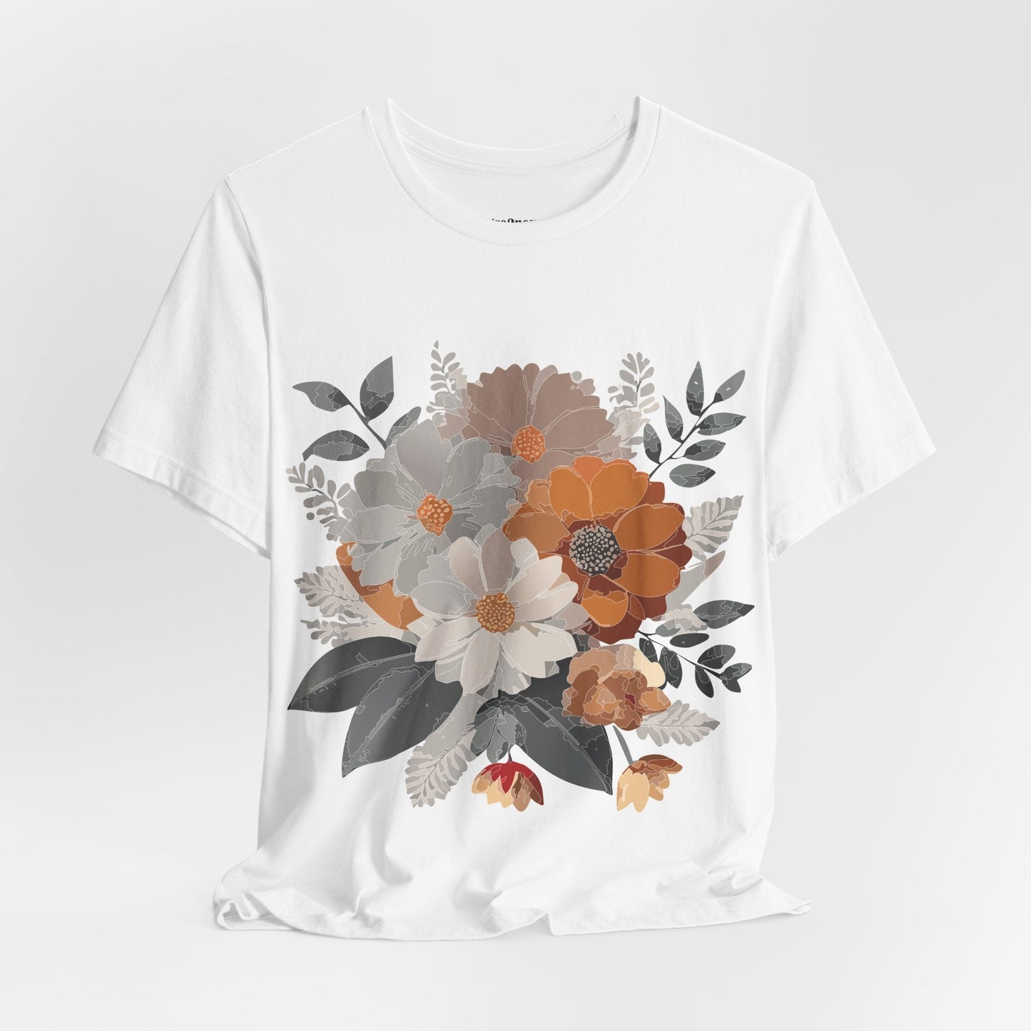 Flowers Shirt Floral Shirt Unisex Tee Lightweight Jersey Short Sleeve Floral Print Free Shipping
