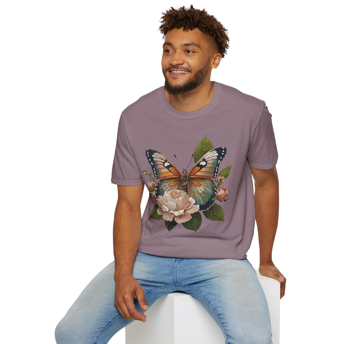 Monarch Butterfly Shirt Unisex Softstyle Cotton Tee Short Sleeve Gildan 64000 Everyday Wear