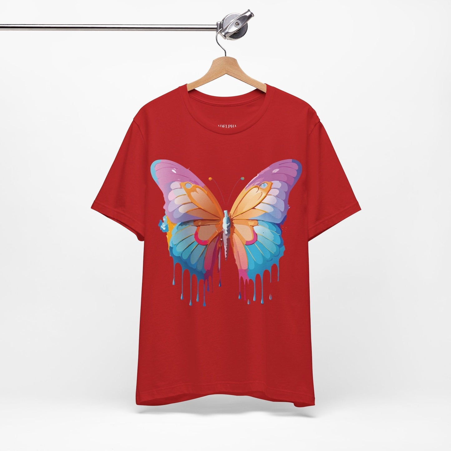 Butterfly Graphic Unisex 100 Cotton Lightweight Vintage Design Jersey Tee 90
