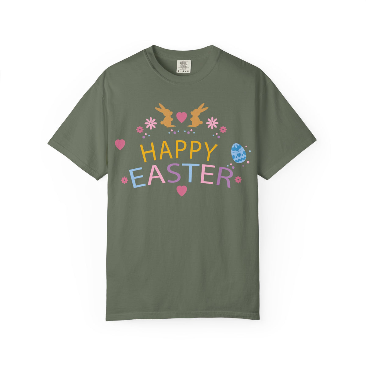 Easter Bunny Heart T-Shirt, Tee Shirt with Easter Signature, T Shirt with Easter Prints, Tee Shirt with Easter Design 2