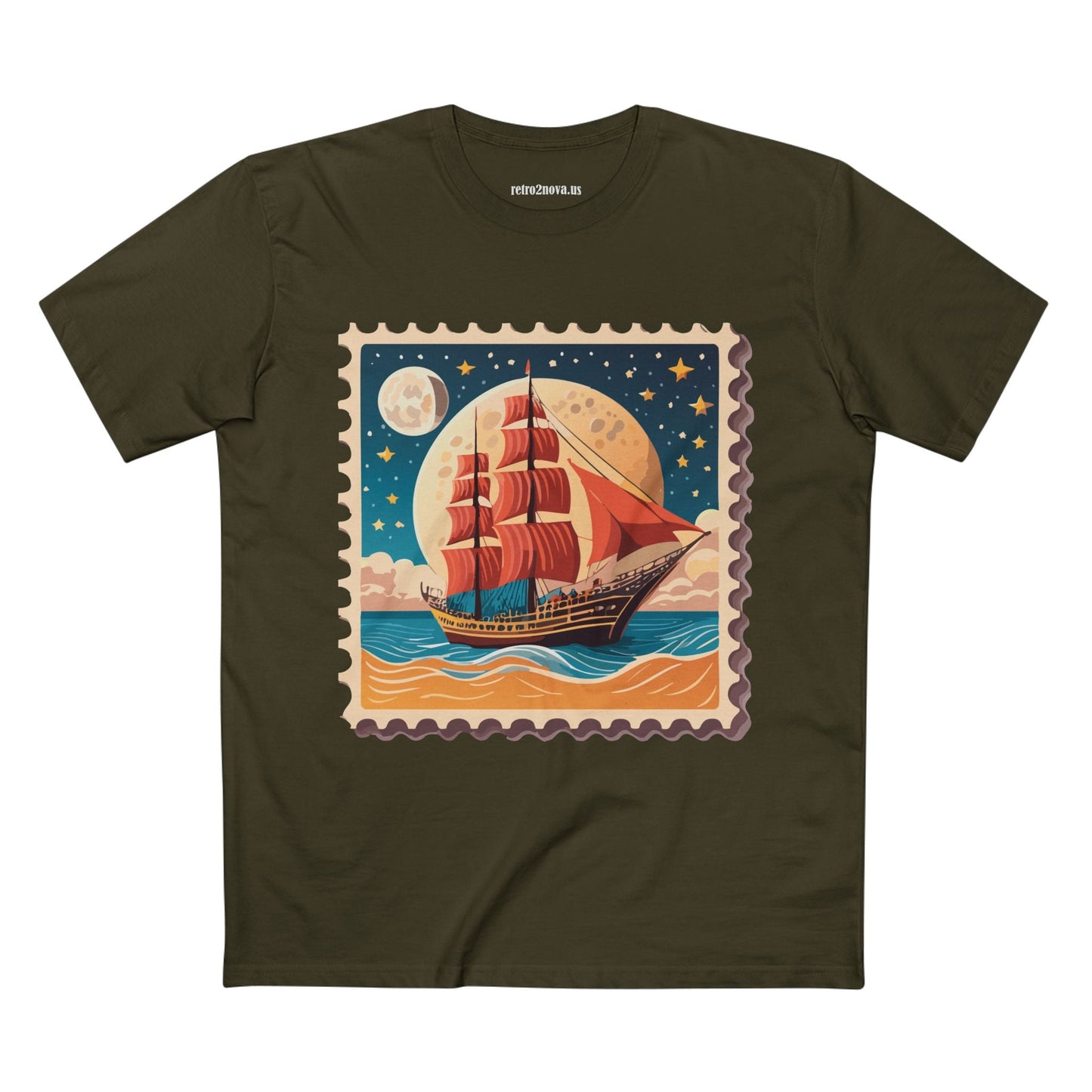 Stamp Shirt Postage Stamp Tee Unisex Premium Cotton Original Art Design By Retro2Nova
