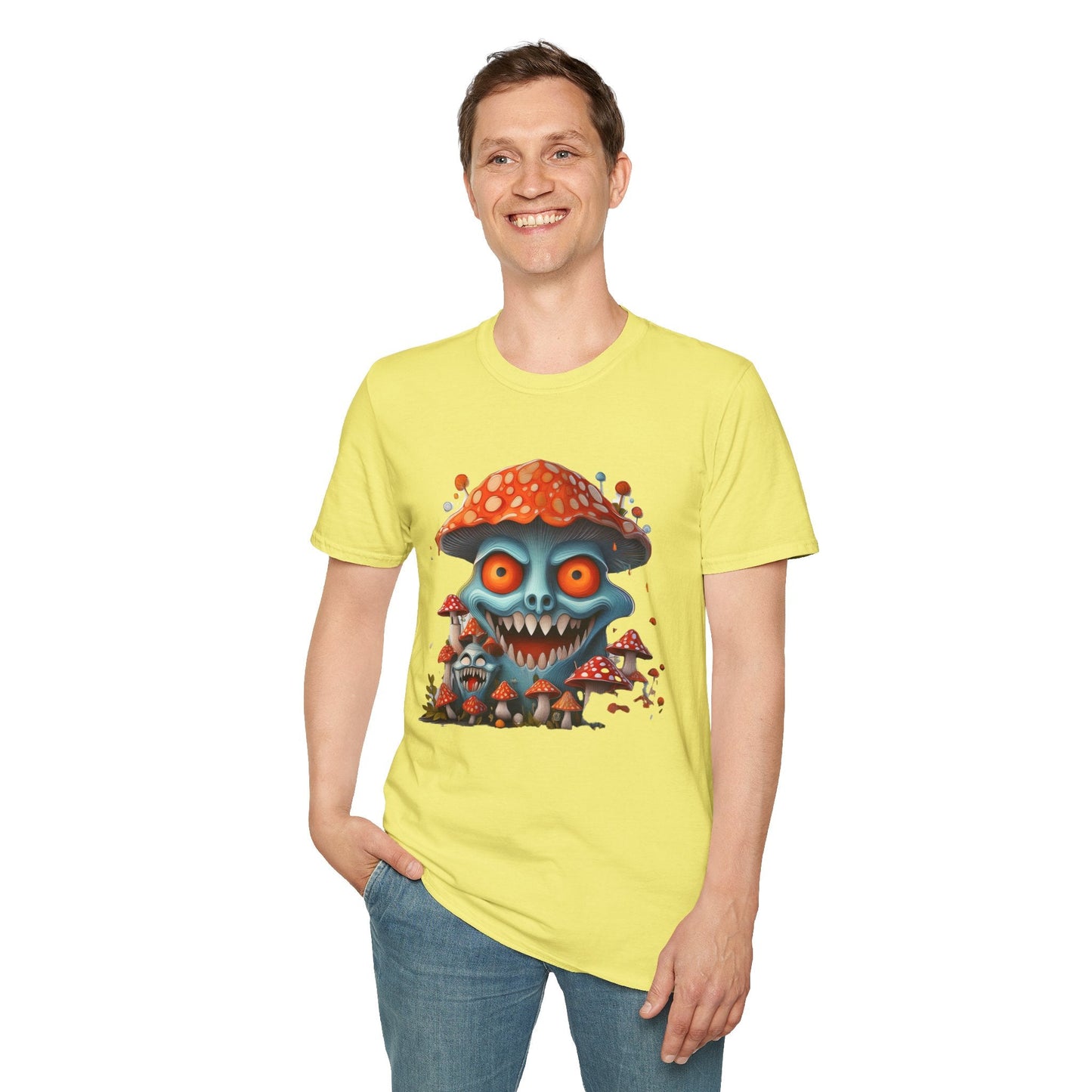 Mashroom Tee Shirt Unisex Softstyle Gildan 64000 Short Sleeve Tee With Funny Mashroom Fungus