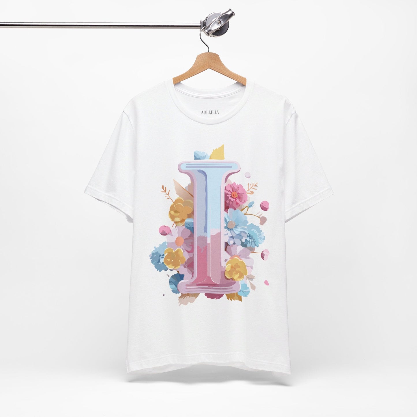 Letter I Shirt Graphic Tee Unisex Vintage Inspired Adelpha Artwork Premium Short Sleeve Tee