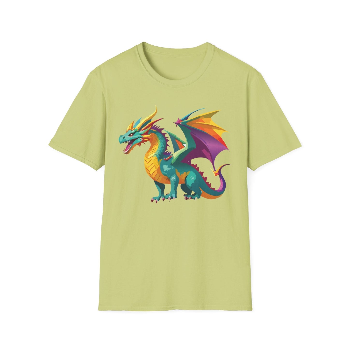 Dragon T Shirt Unisex Short Sleeve Art Design Gildan Softstyle Cotton Tee For Animal Lovers