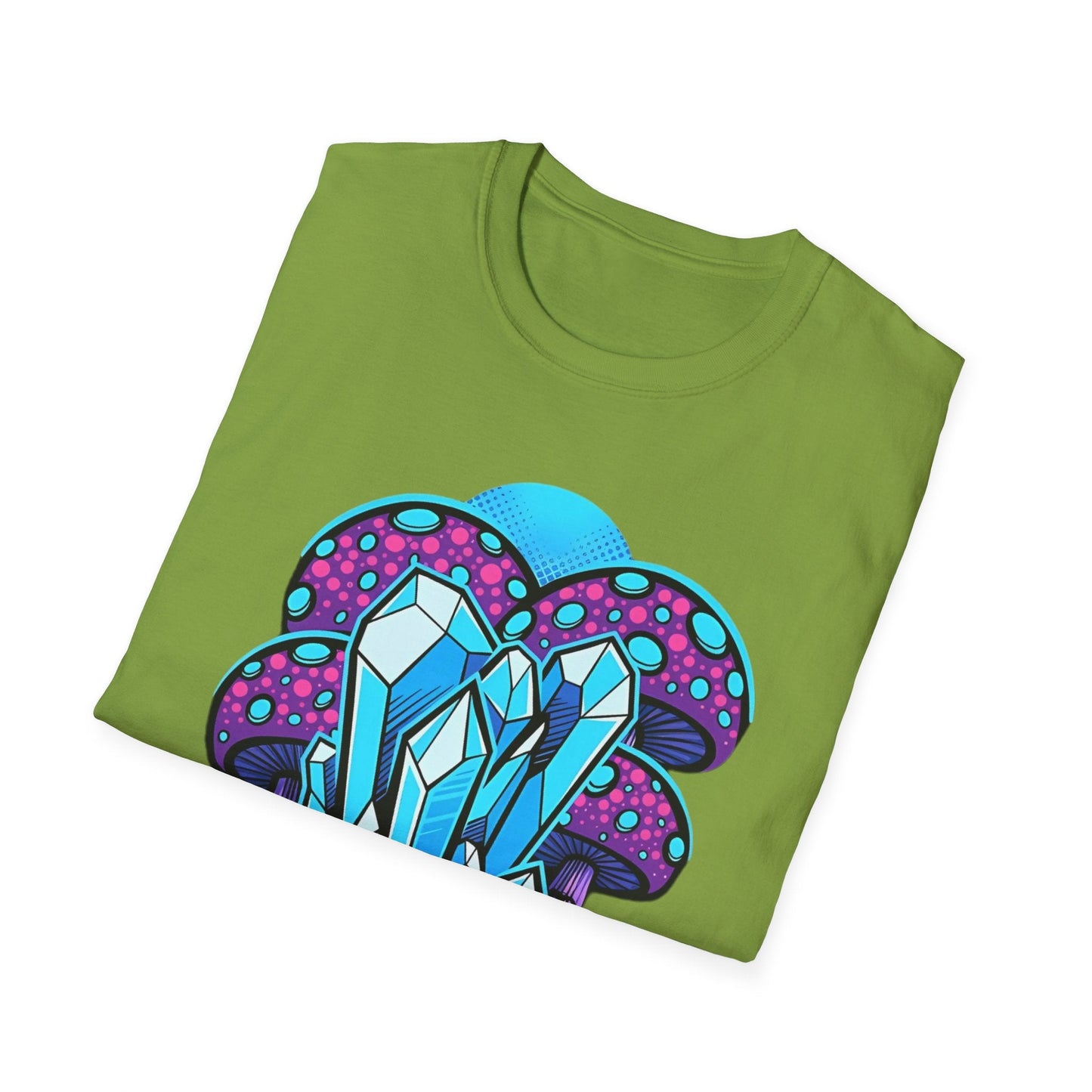 Mashroom Tee Shirt Softstyle Gildan 64000 100 Percent Ring Spun Cotton Breathable Funny Fungus