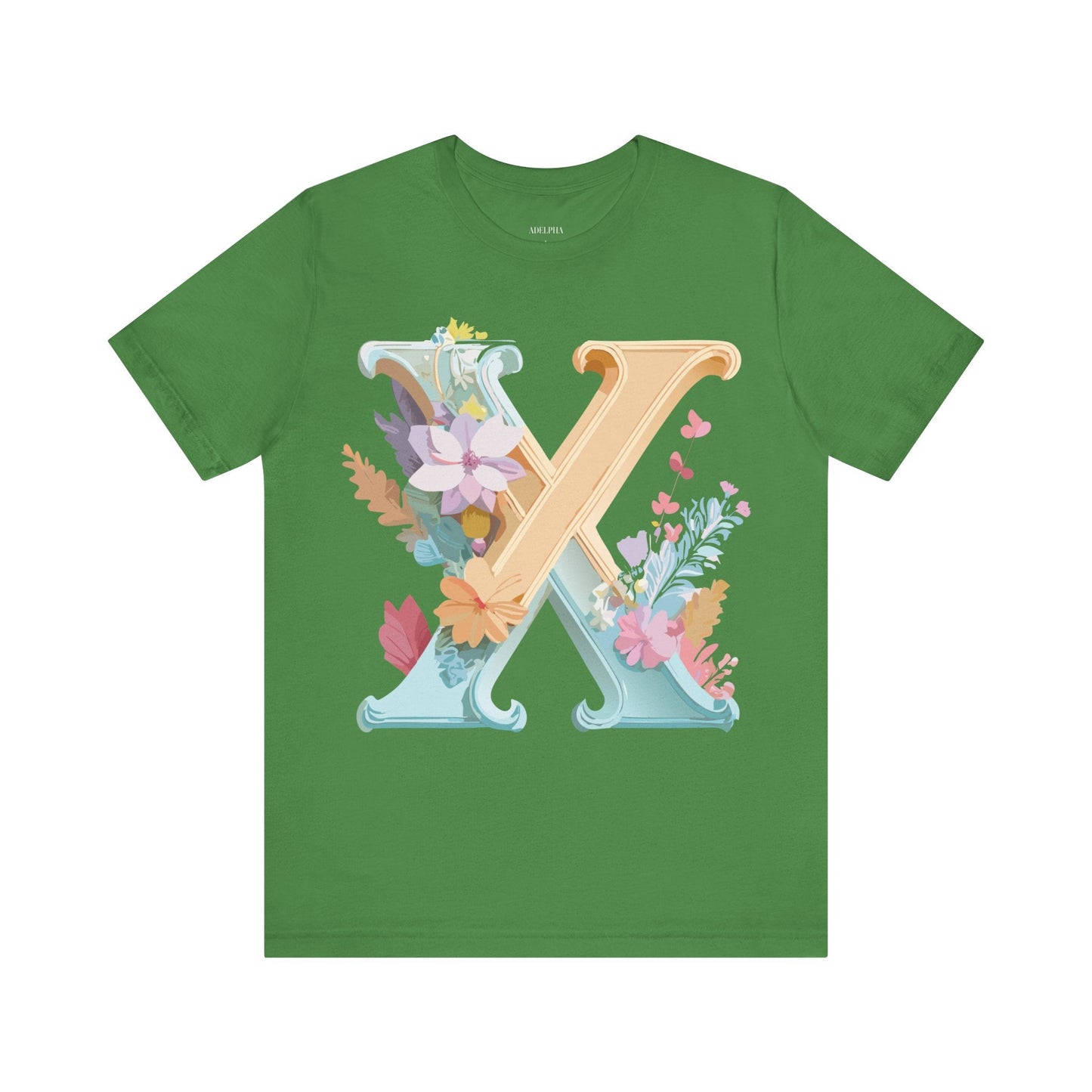 Letter X Shirt Graphic Tee Unisex Vintage Inspired Artwork By Adelpha Premium Comfort