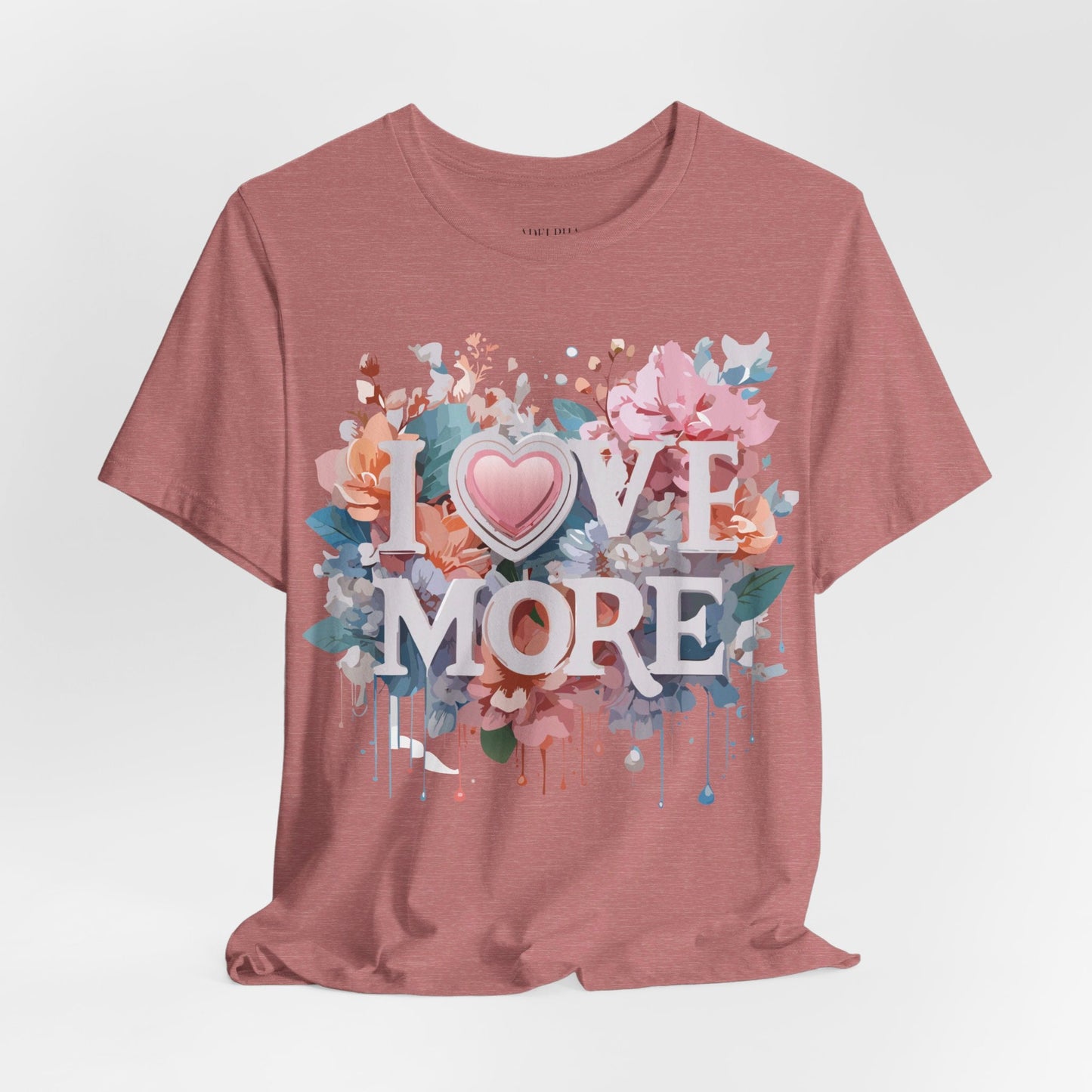 Valentine Day Graphic Unisex 100 Cotton Vintage Artwork with Love and Flower Design Tee 17