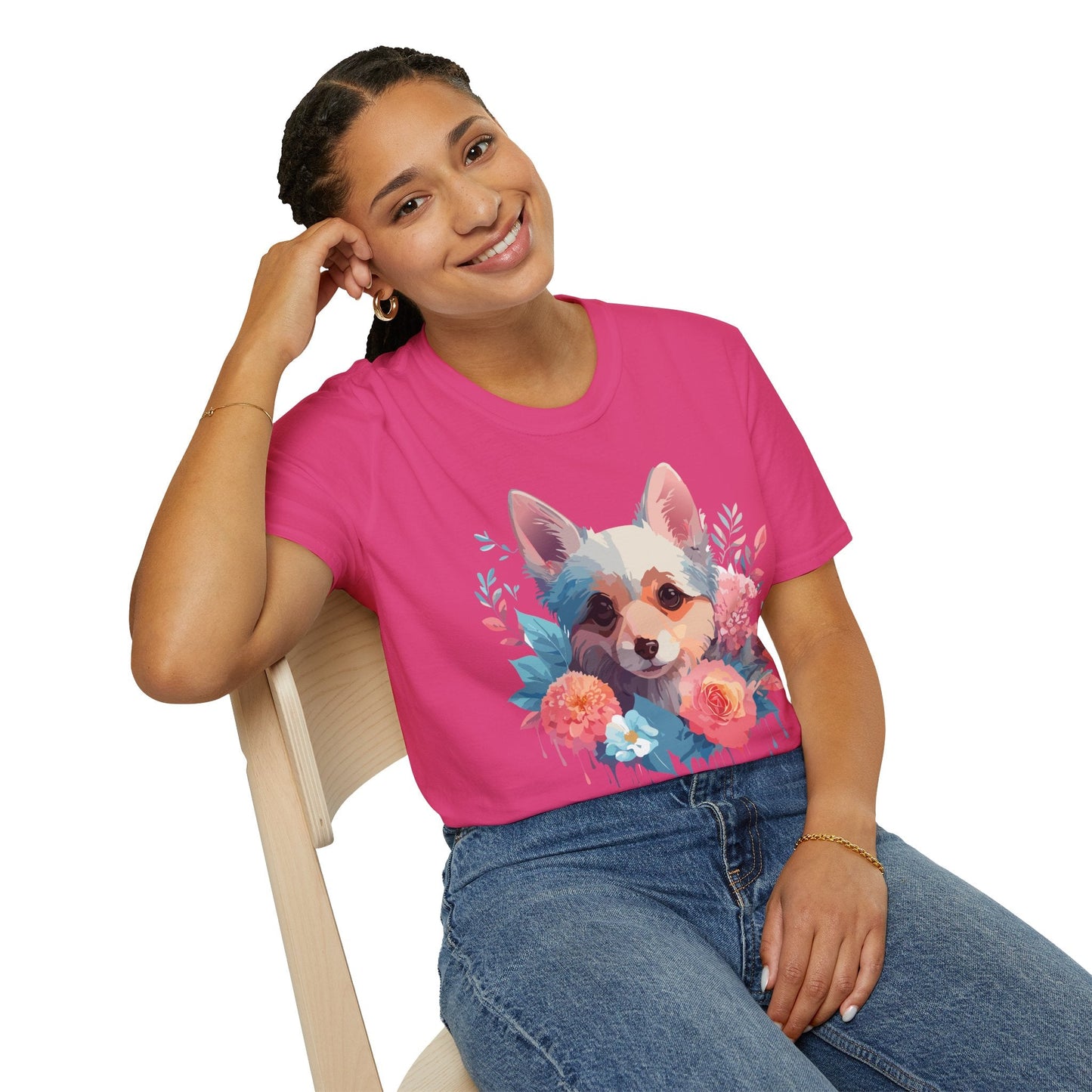 Dog Shirt Unisex Animal Print Tee With Cute Dog Designs And Comfort