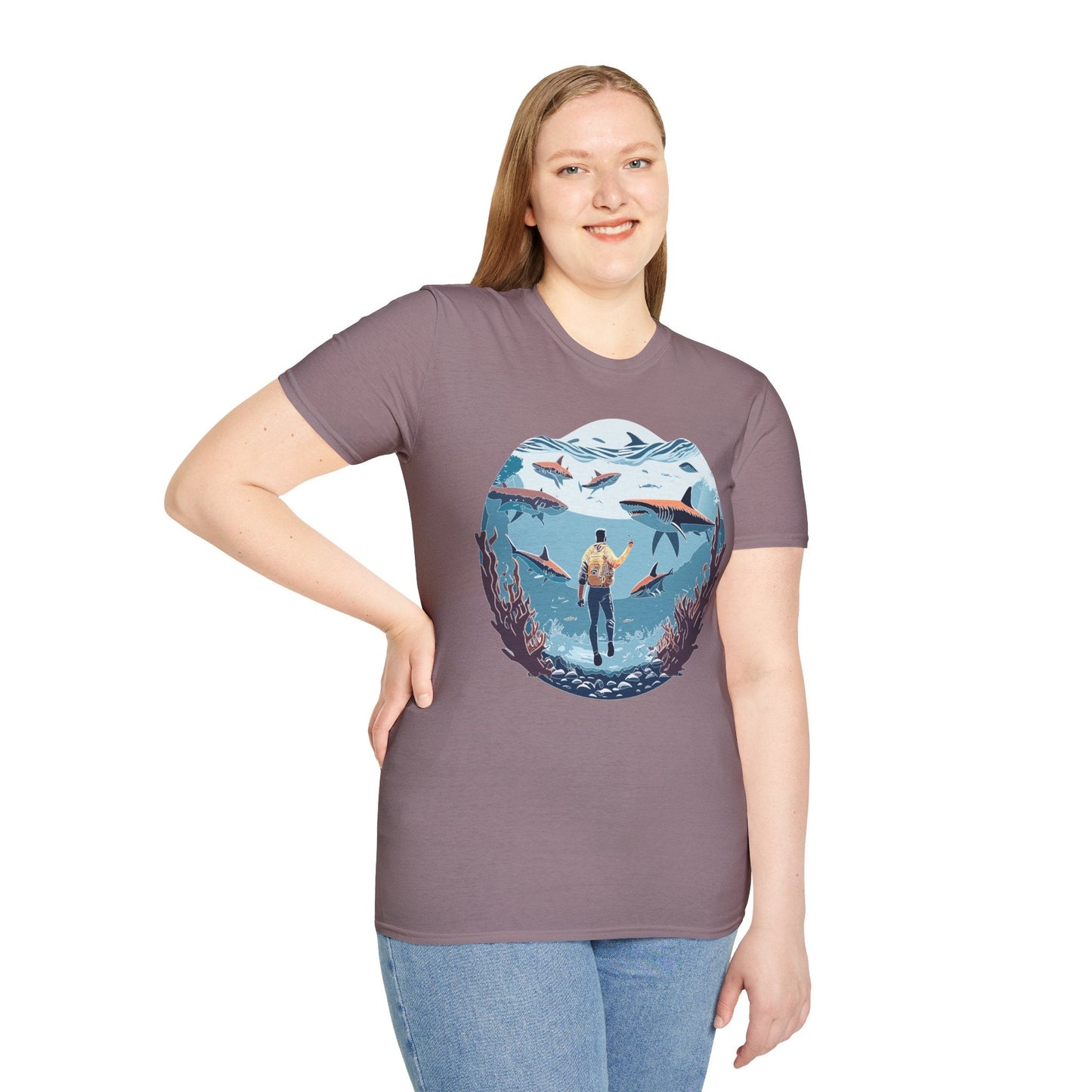 Ocean Graphic Unisex Softstyle Cotton Tee 2