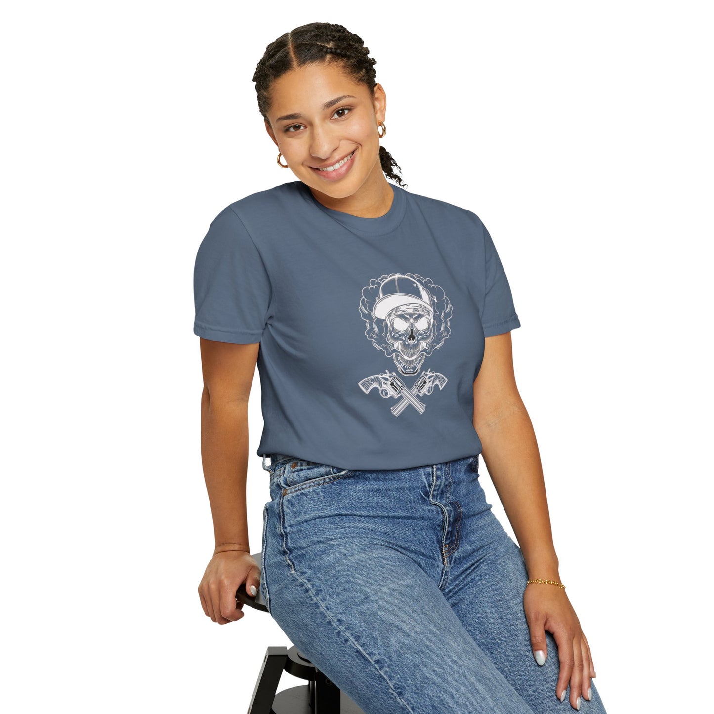 Unisex Cotton Tee Shirt with Skull