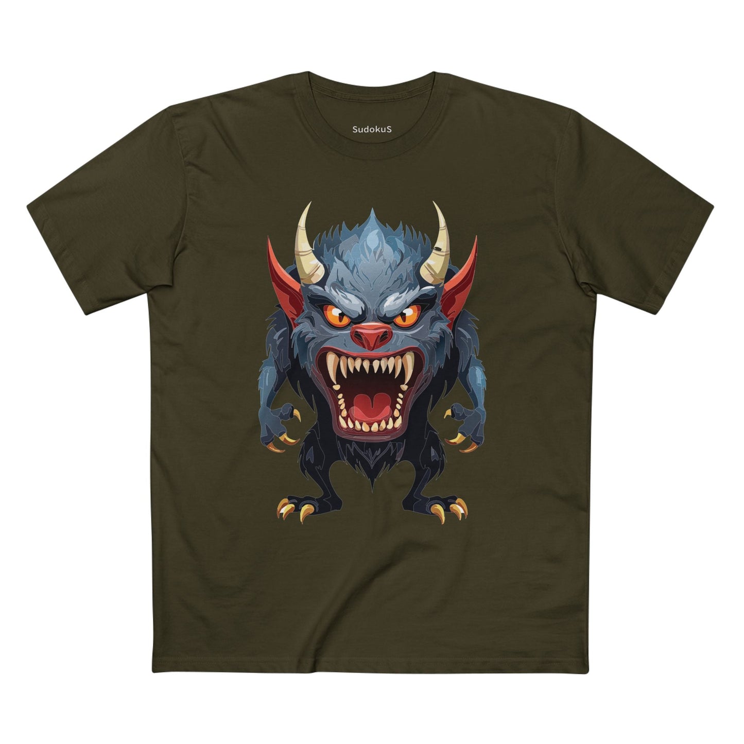 Cartoon Monsters Graphic Unisex 100 Cotton Staple Tee 10