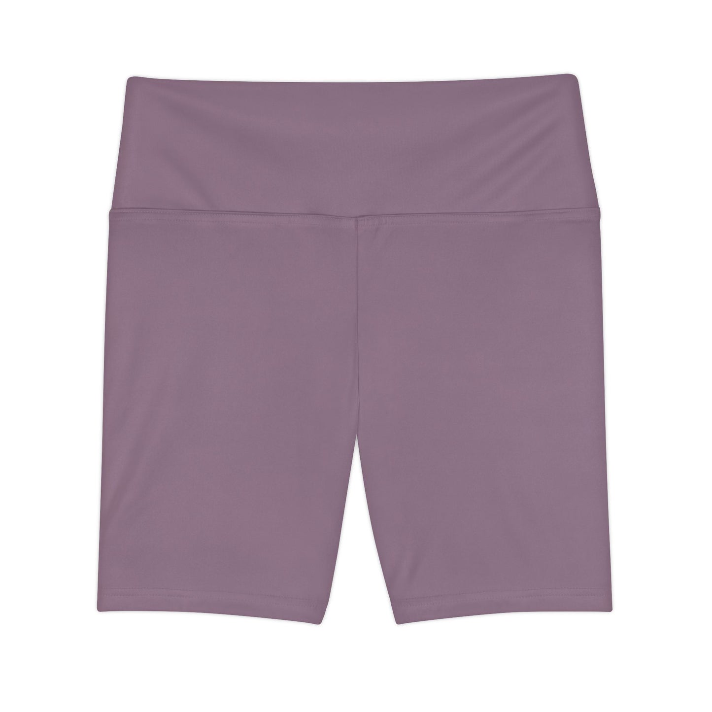 Dusty Mauve High-Waist Women's Workout Shorts — Comfortable Biker Gym Shorts