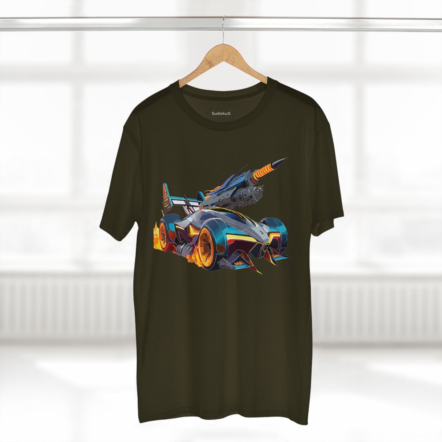 Car Graphic Unisex 100 Cotton Staple Tee 5