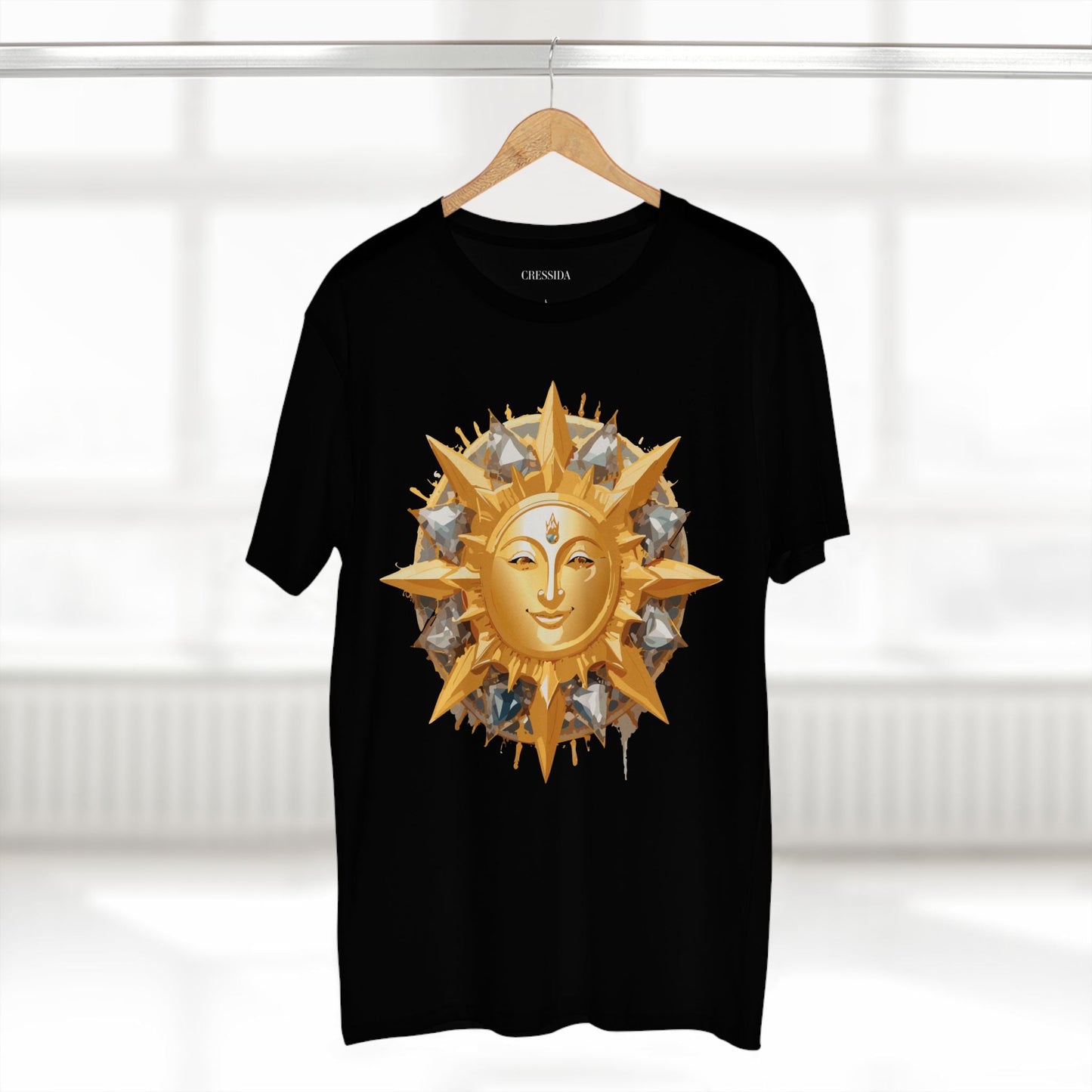 Gold Sun Graphic Unisex 100 Cotton T-Shirt with Golden Art Design 14