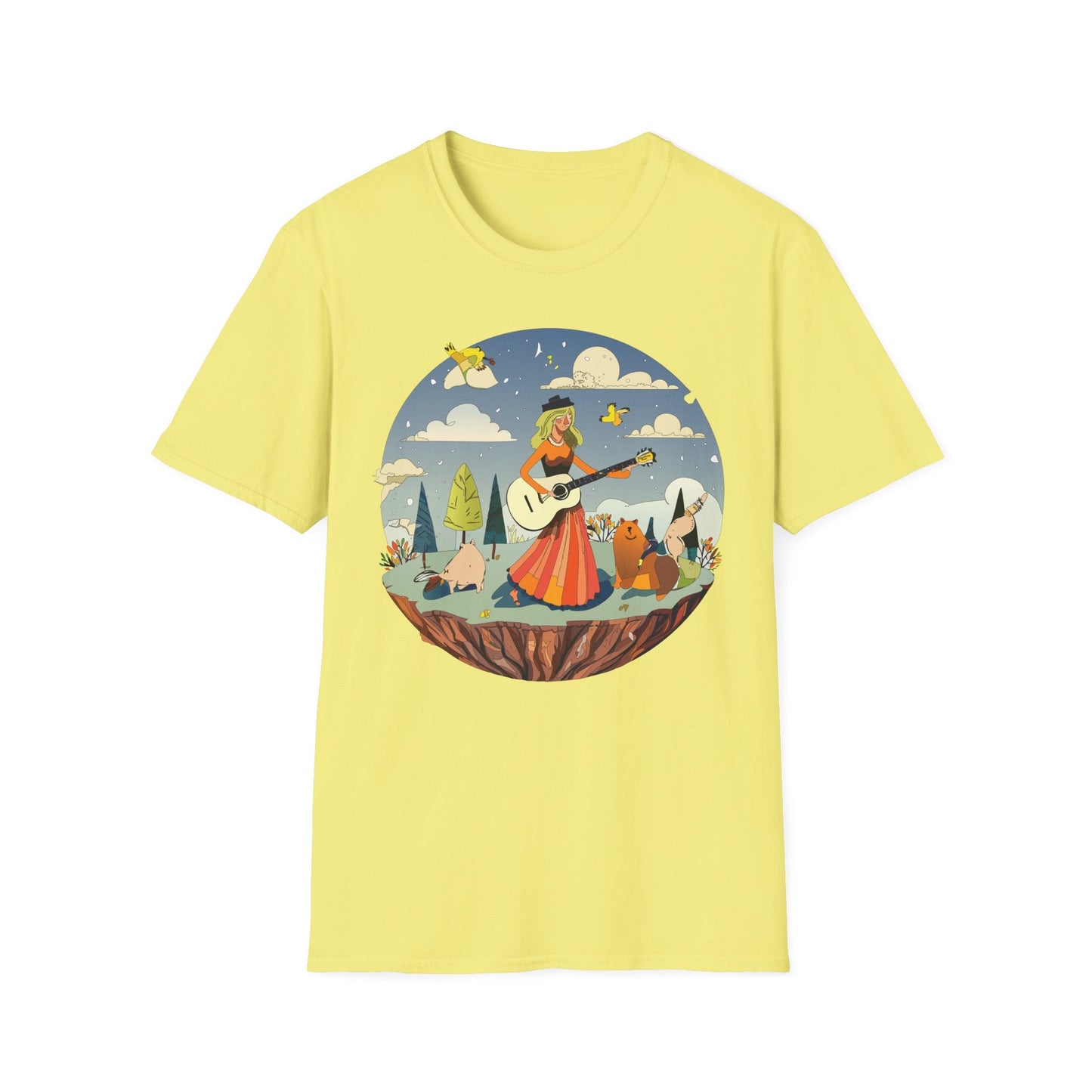 Womens Graphic T Shirt Art Design Tee Unisex SoftStyle Gildan 64000 100 Percent Cotton