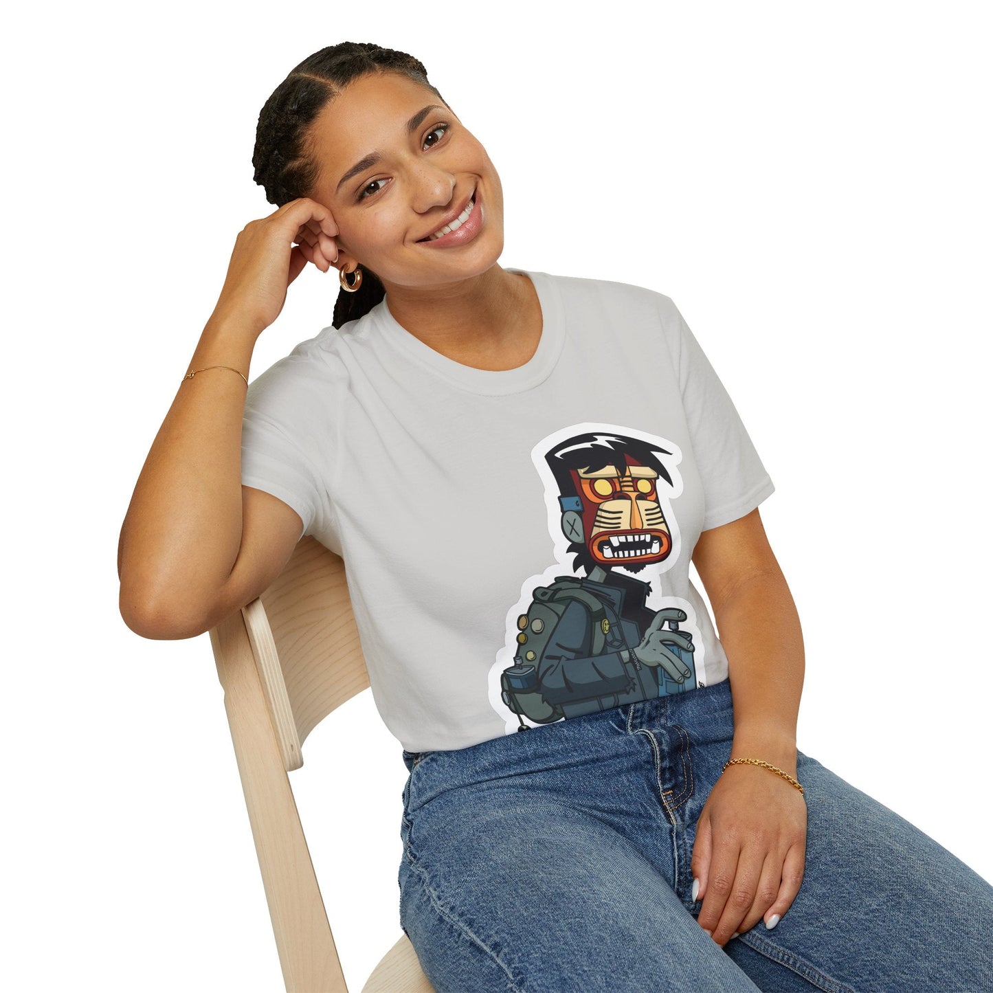 Cartoon T Shirt Animation T Shirt Funny Tee Shirt Unisex Short Sleeve Softstyle Cotton Tee 64000