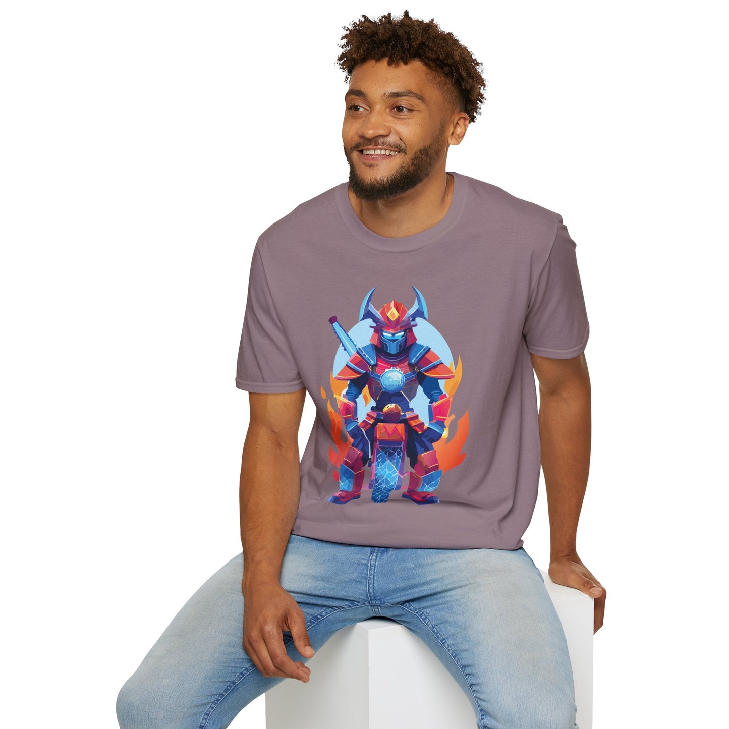 Samurai Shirt Unisex Gildan Softstyle 64000 Tee 100 Percent Ring Spun Cotton Comfort All Day Wear