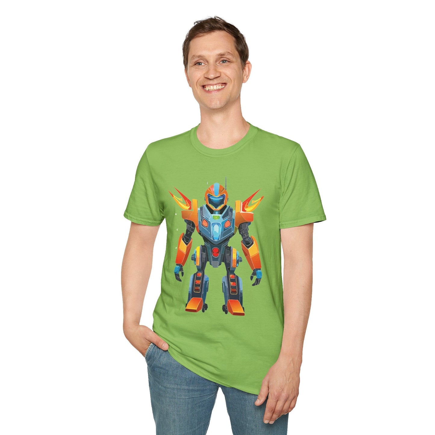 Cyborg Tee Unisex Robot Shirt Terminator Graphic Short Sleeve Tee Gildan Softstyle 64000 Cotton