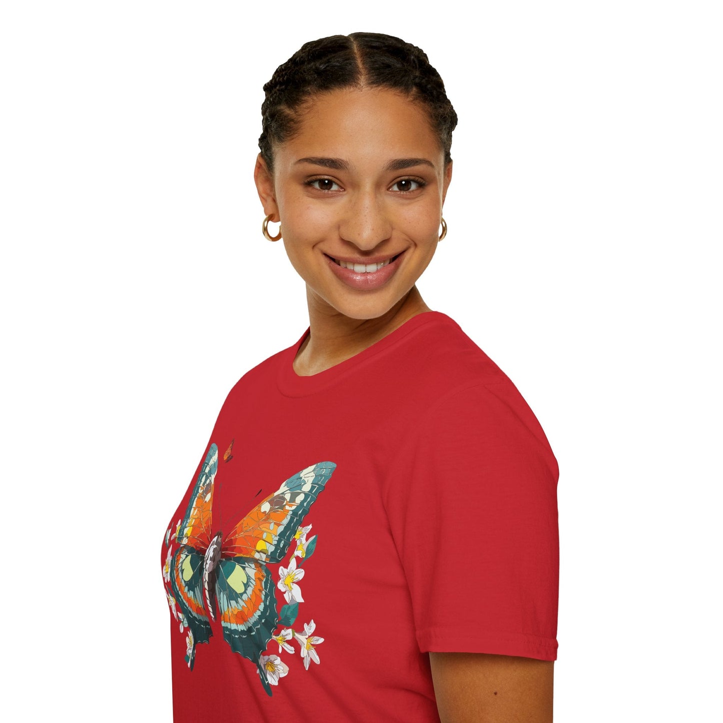 Butterfly T Shirt Unisex Softstyle Gildan 64000 100 Percent Ring Spun Cotton Monarch Tee