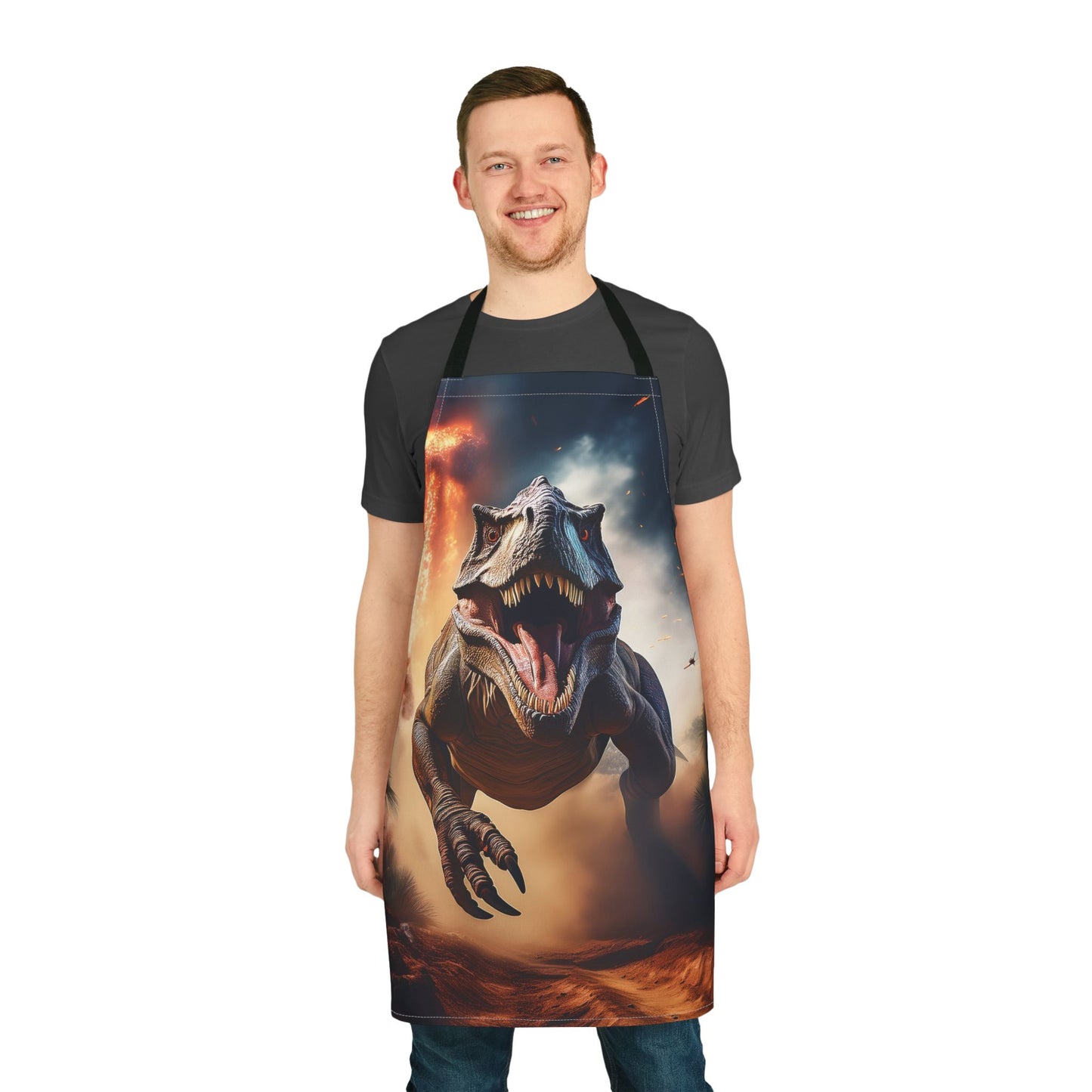 Dinosaur 100% Polyester Stain-resistant 31.5 x 25.6 | Art Print Canvas Apron 2
