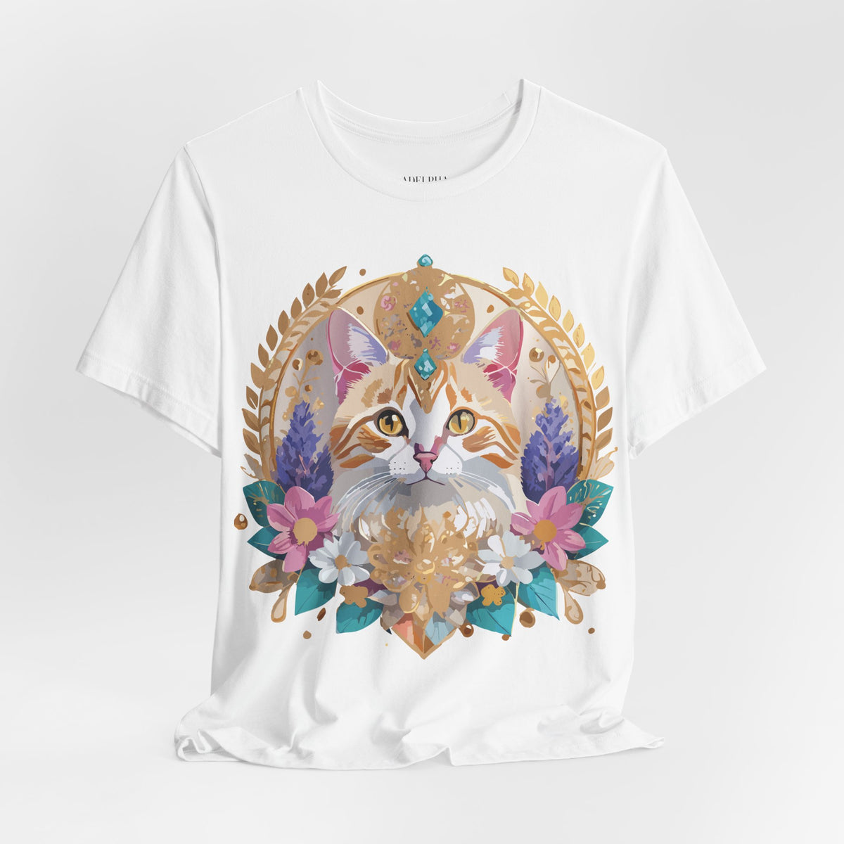Medallion Graphic Unisex Cotton Bella+Canvas Tee with Art Design d40