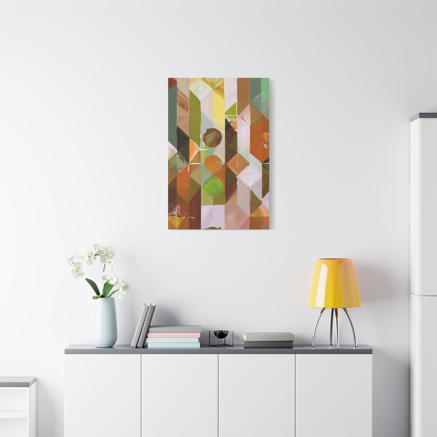 Abstract Geometric Painting Print Canvas 20x24,20x30,24x30 24x32,24x36,30x40 32x48,36x48,40x60 Pine-Wood Inner Frame ABS-56