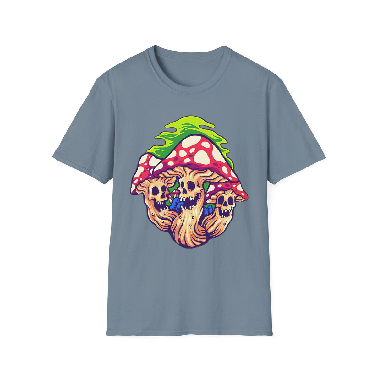 Funny Mashroom Cartoon  Graphic Tee Gildan Unisex 100 Cotton Tee Shirt c08