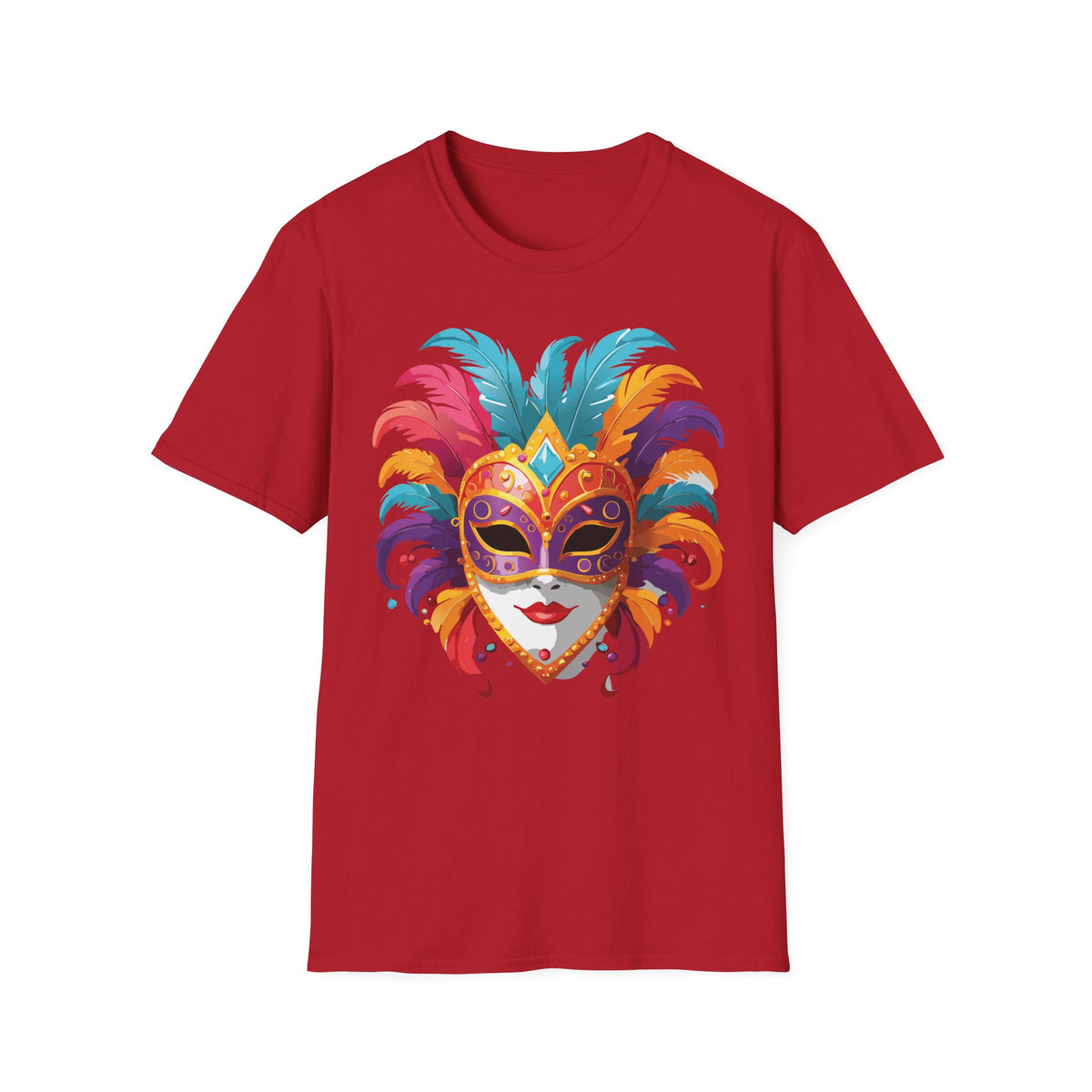 Mask Masquerade Carnival Graphic Tee Gildan Unisex 100 Cotton Tee Shirt h30