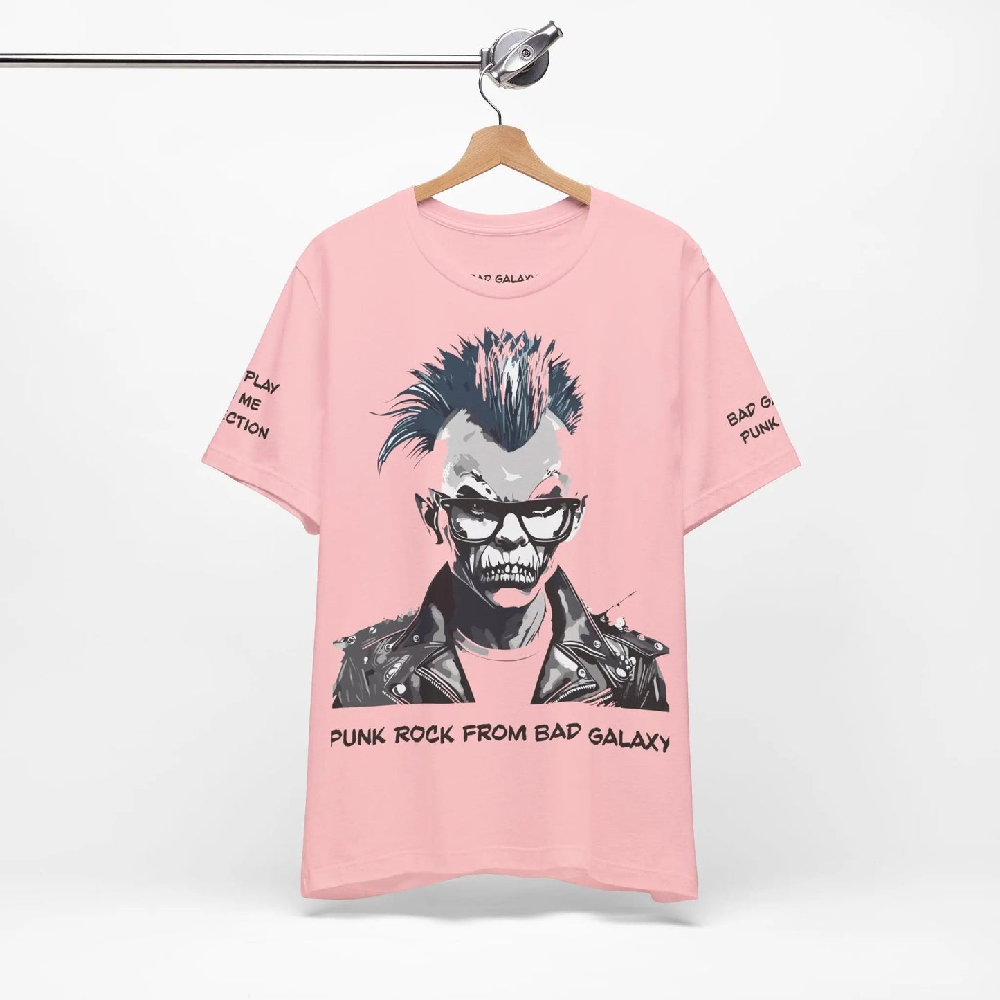Bad Galaxy Punk Rock Tee Shirt Made To Order 100 Cotton Eco Friendly Inks Designed In USA
