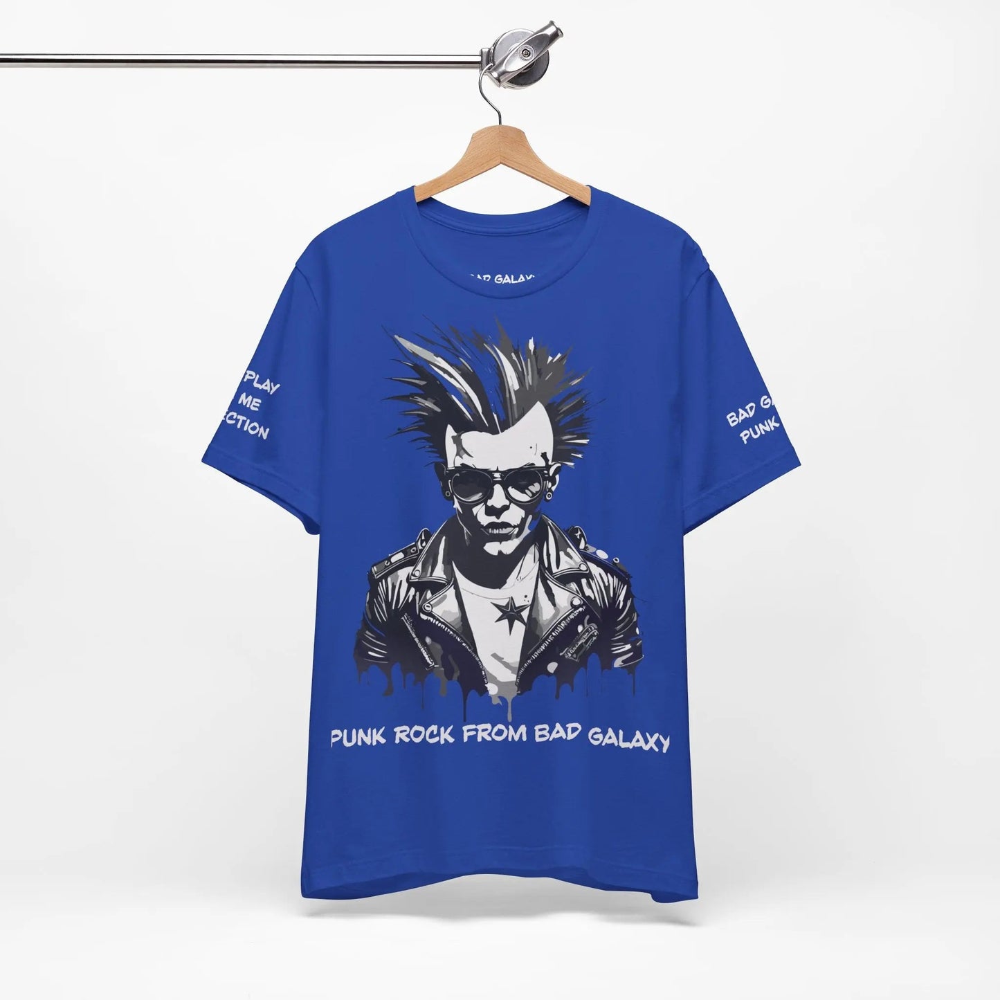 Bad Galaxy Punk Rock Tee Shirt Lightweight Fabric Made To Order 100 Percent Cotton Eco Friendly Inks