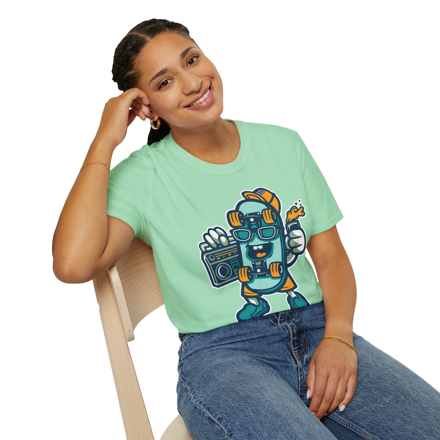 Cartoon Animation T Shirt Unisex Funny Tee Gildan Softstyle 64000 Ring Spun Cotton