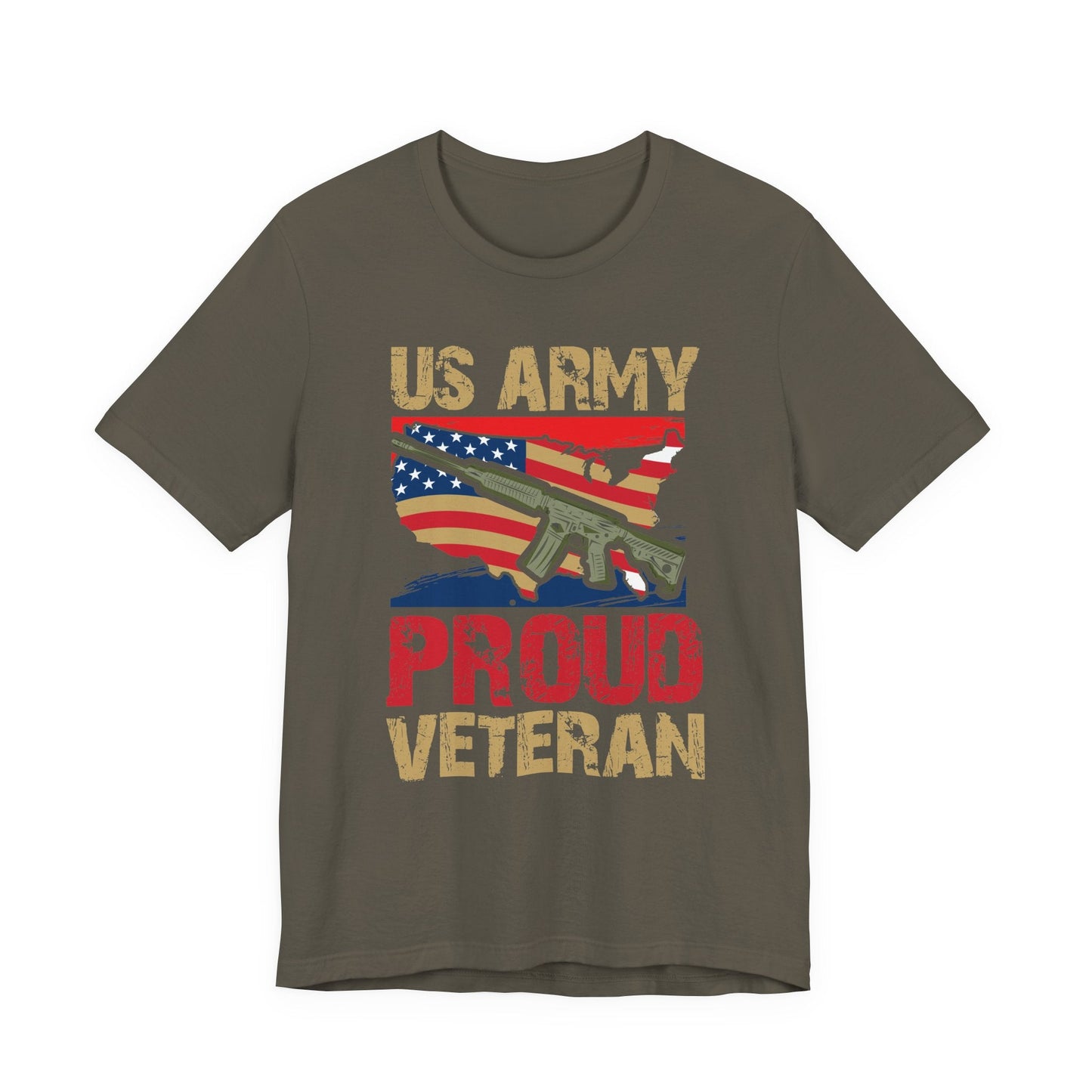 Army Veteran Patriotic Graphic Design Unisex Cotton T-Shirt v17