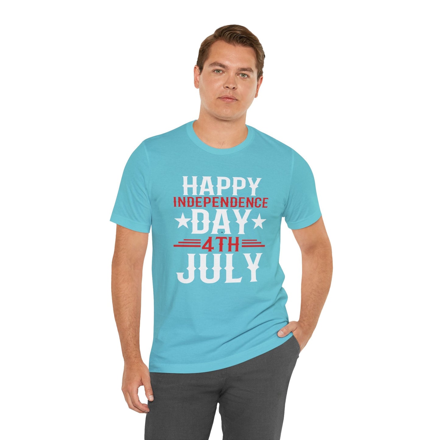 Happy Independence Day Graphic Unisex Cotton T-Shirt 016