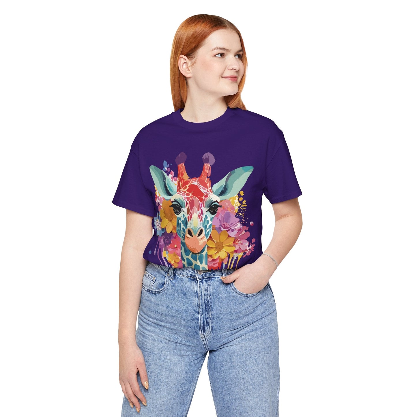 Adelpha Giraffe Graphic Tee Unisex Jersey Short Sleeve Vintage Inspired Art Design
