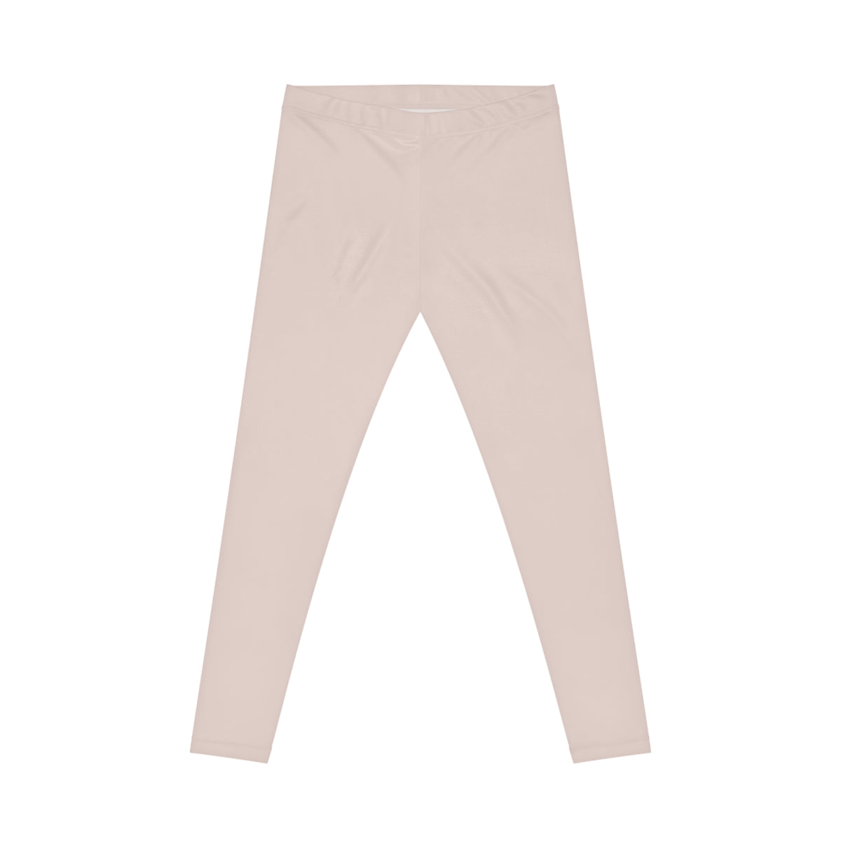 Desert Morning Beige Color Women's Poly-Span Casual Leggings XS-2XL
