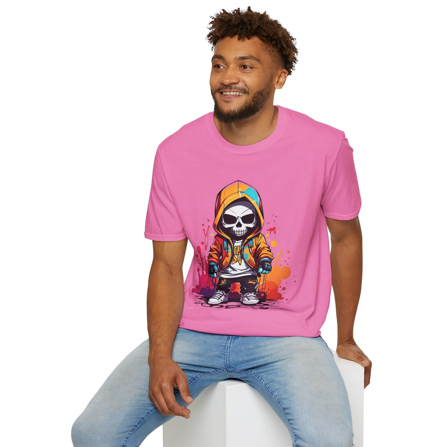 Skull Shirt Unisex Skeleton Graphic Tee Gildan Softstyle 64000 100 Percent Cotton