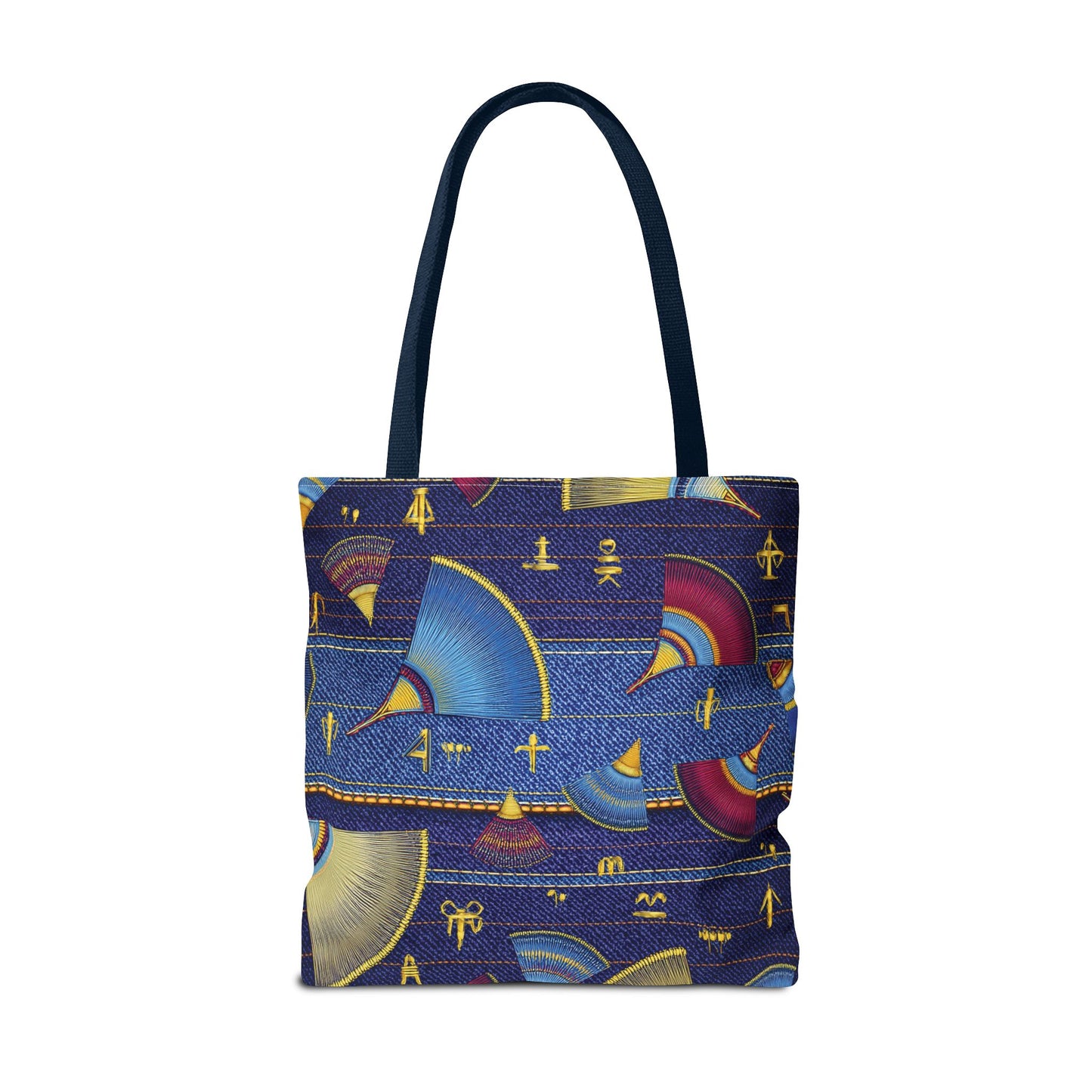 Denim Fabric Imitation Print Unisex Canvas Bag Poly Spun 3 Sizes Tote Bag 185-3