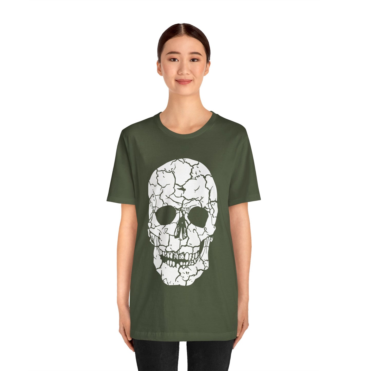 Unisex Cotton Tee Shirt with Skull