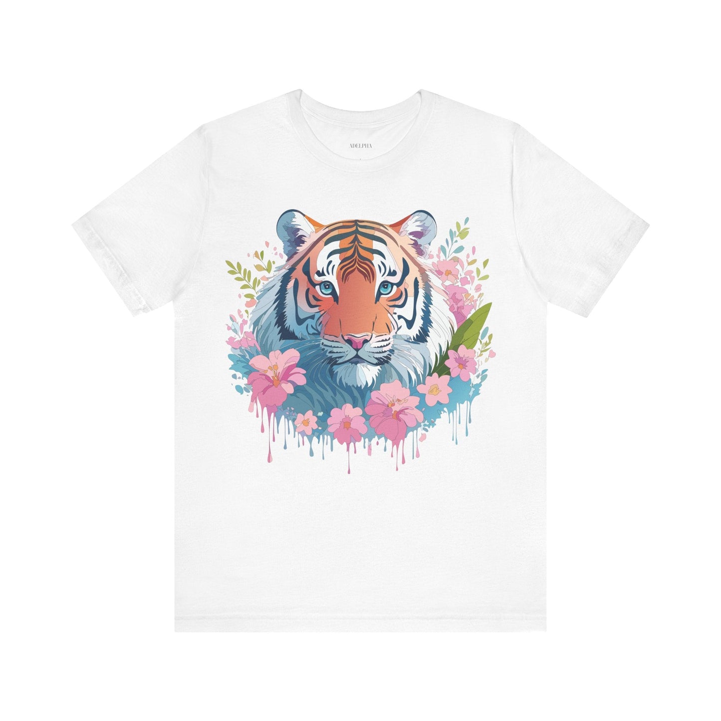 Tiger Graphic Tee Unisex Short Sleeve Jersey From Adelpha Vintage Inspired Artwork