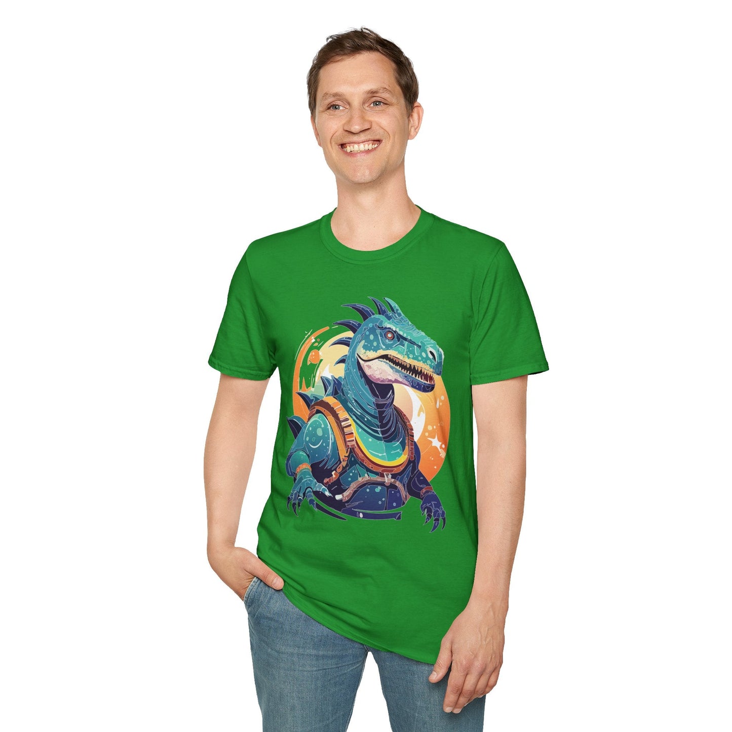 Alien Graphic Unisex Cotton Softstyle UFO Artwork Tee 17